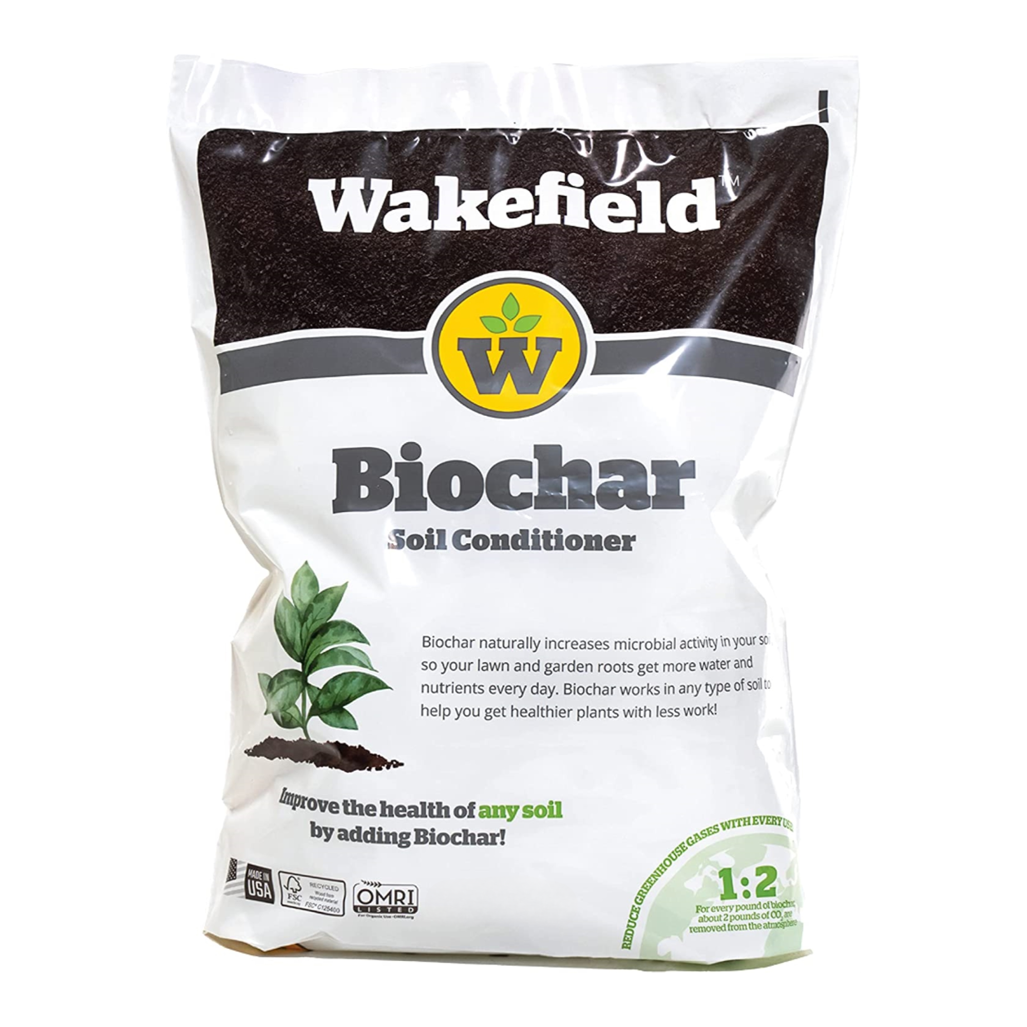 Wakefield Biochar Organic Soil Conditioner for Indoor and Outdoor Use