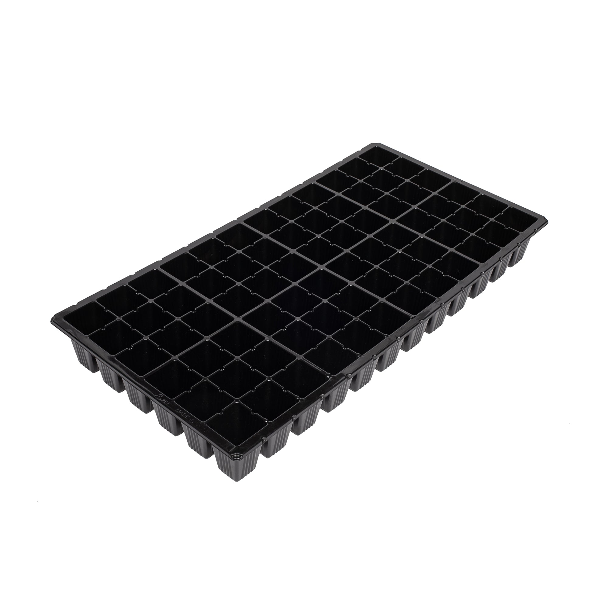 SunPack 21"x11" 72 Cell Square Insert, for Greenhouses, Gardening, and Seedlings, Black, Fits 10"x20" Trays