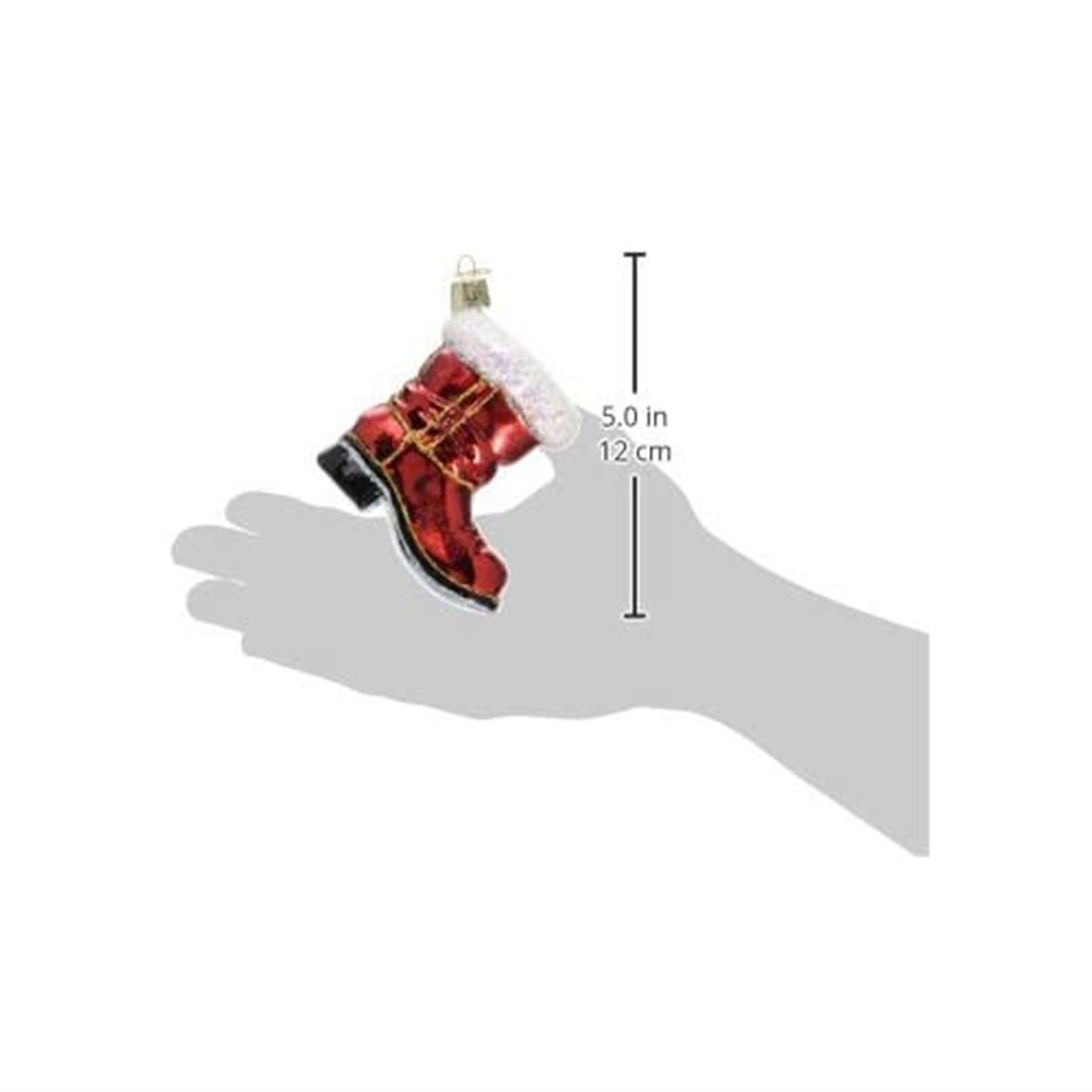 Old World Christmas Blown Glass Christmas Ornament, Santa Boot