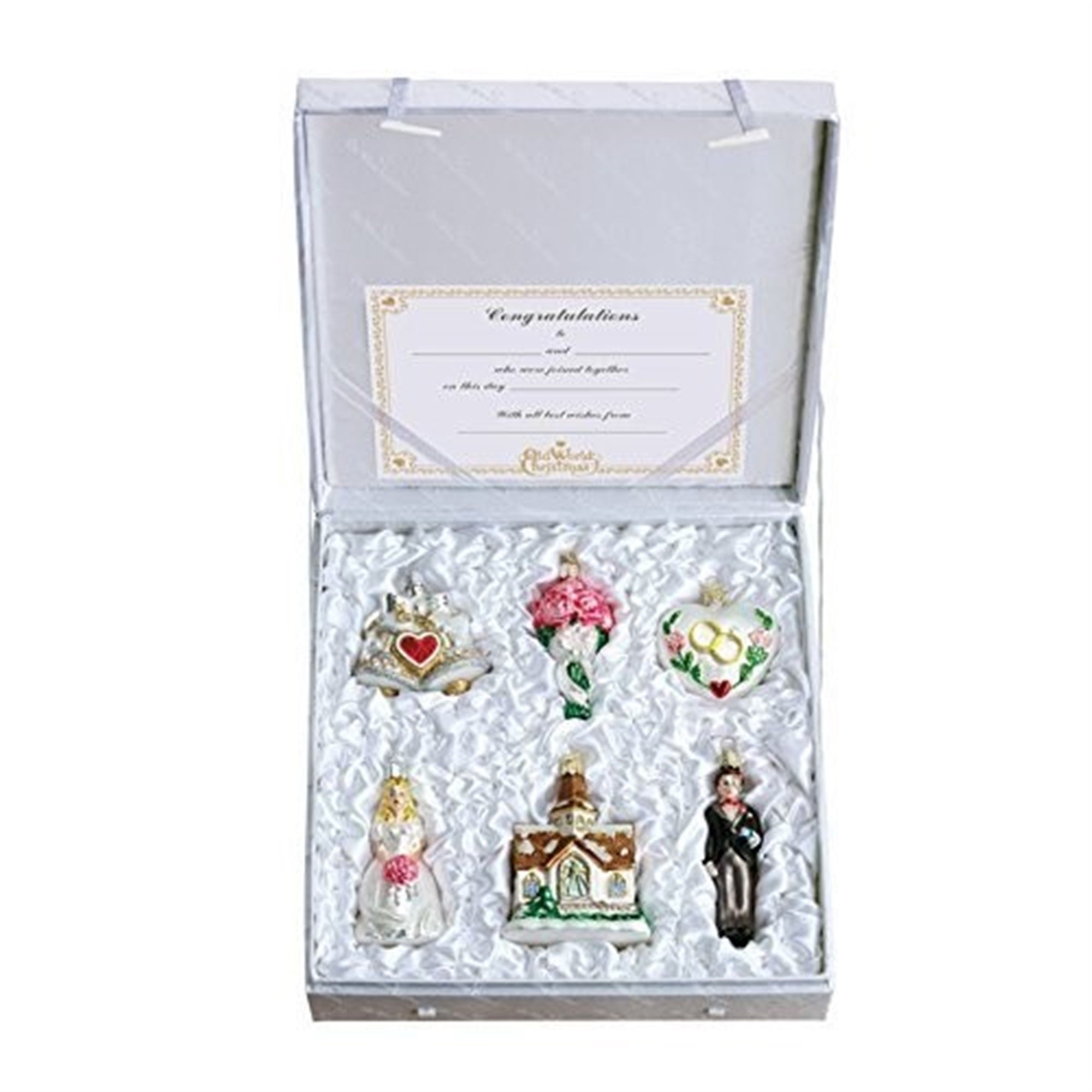Old World Christmas Wedding Collection Ornament Box Set