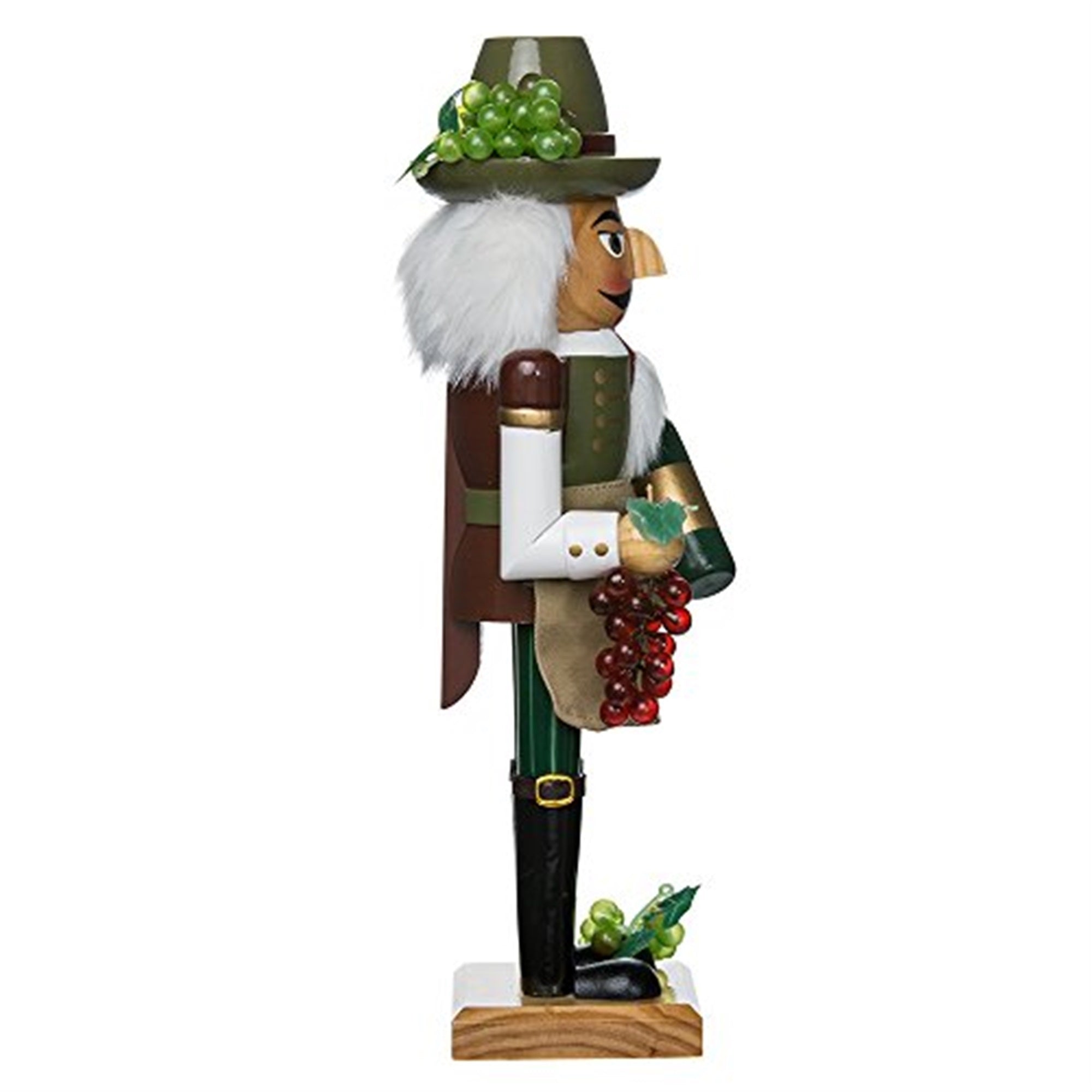 Kurt Adler Nutcracker Collection, Wooden Wine Grower Nutcracker, 15"