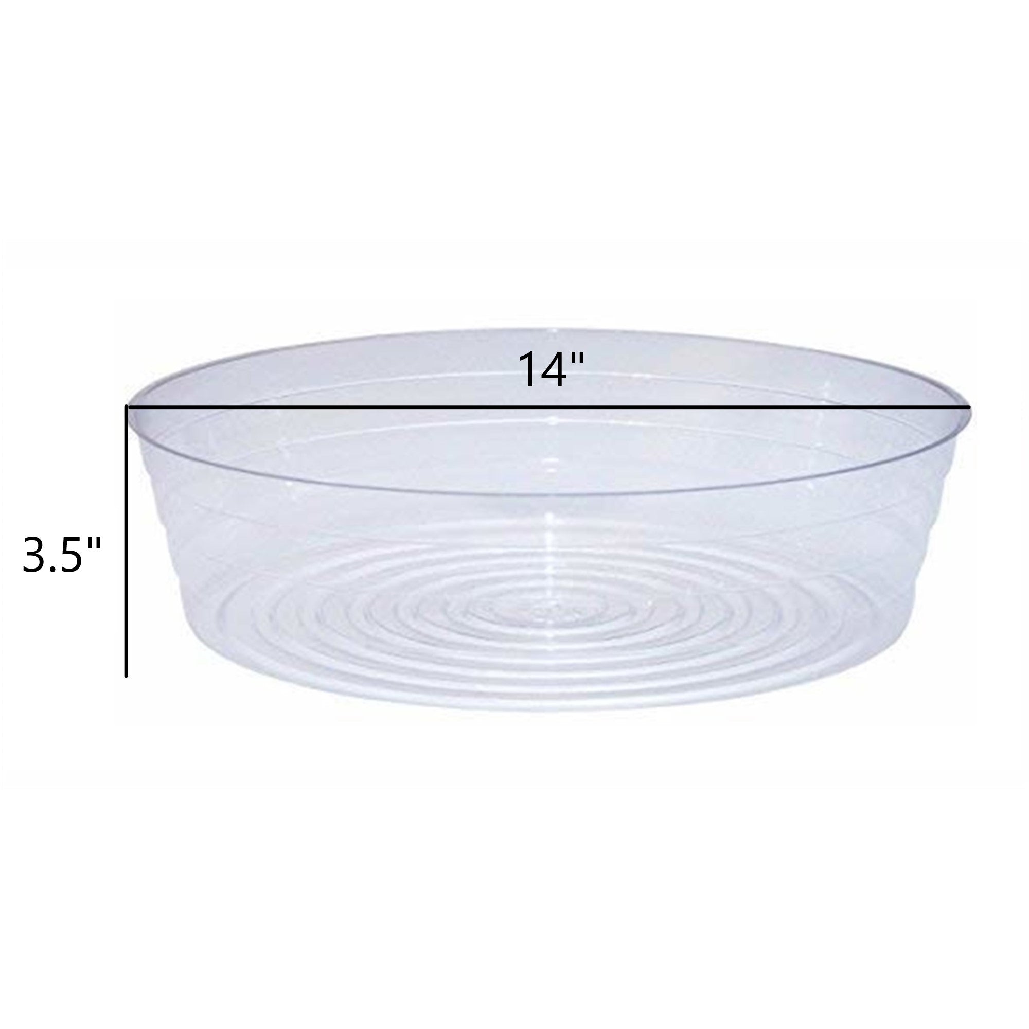 Curtis Wagner Products Heavy-Gauge Vinyl Deep Basket Liner, Clear, 14in D x 3.5in H