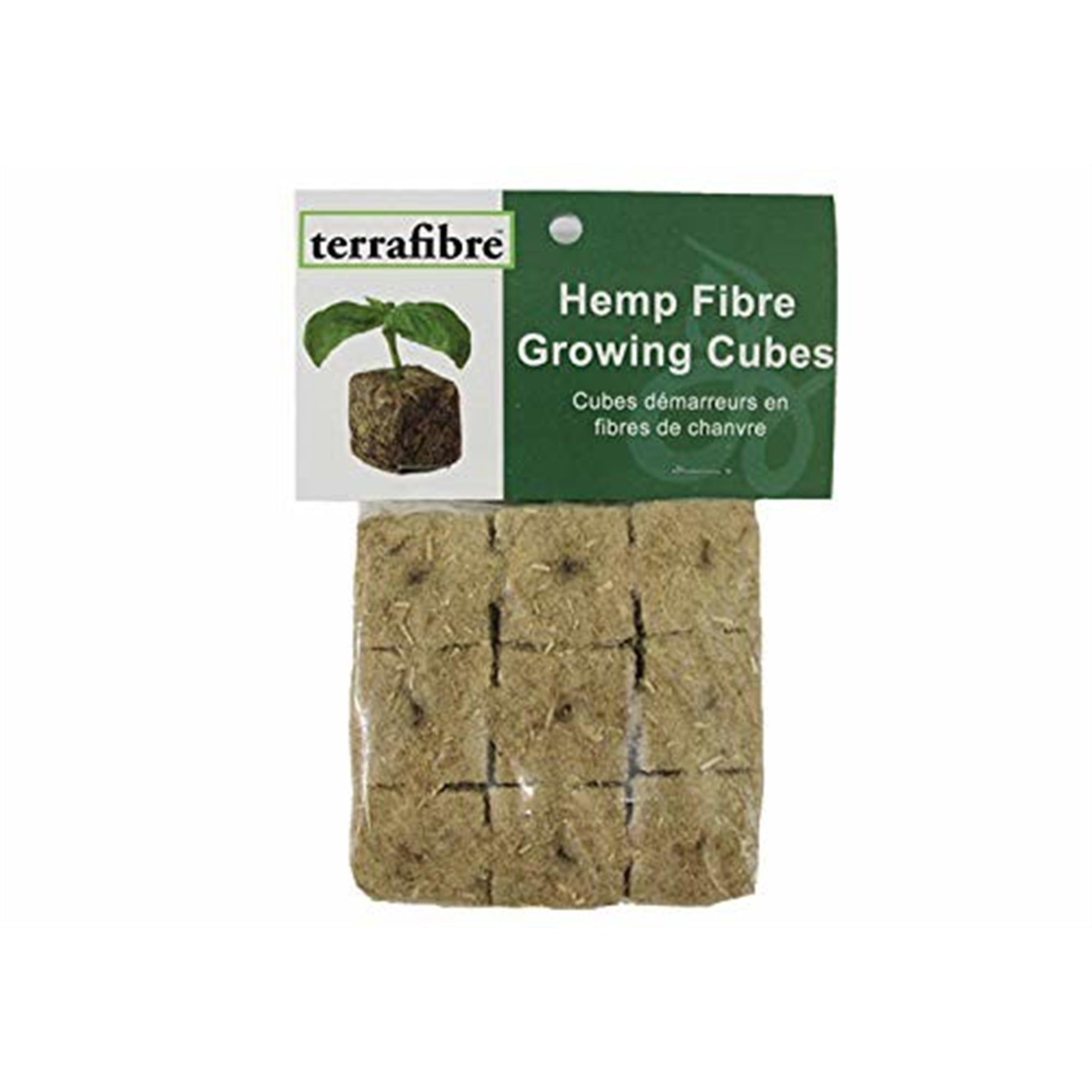 Terrafibre Natural Hemp Fibre Environmentally Friendly Growing Cubes 1.5"  (9pk)
