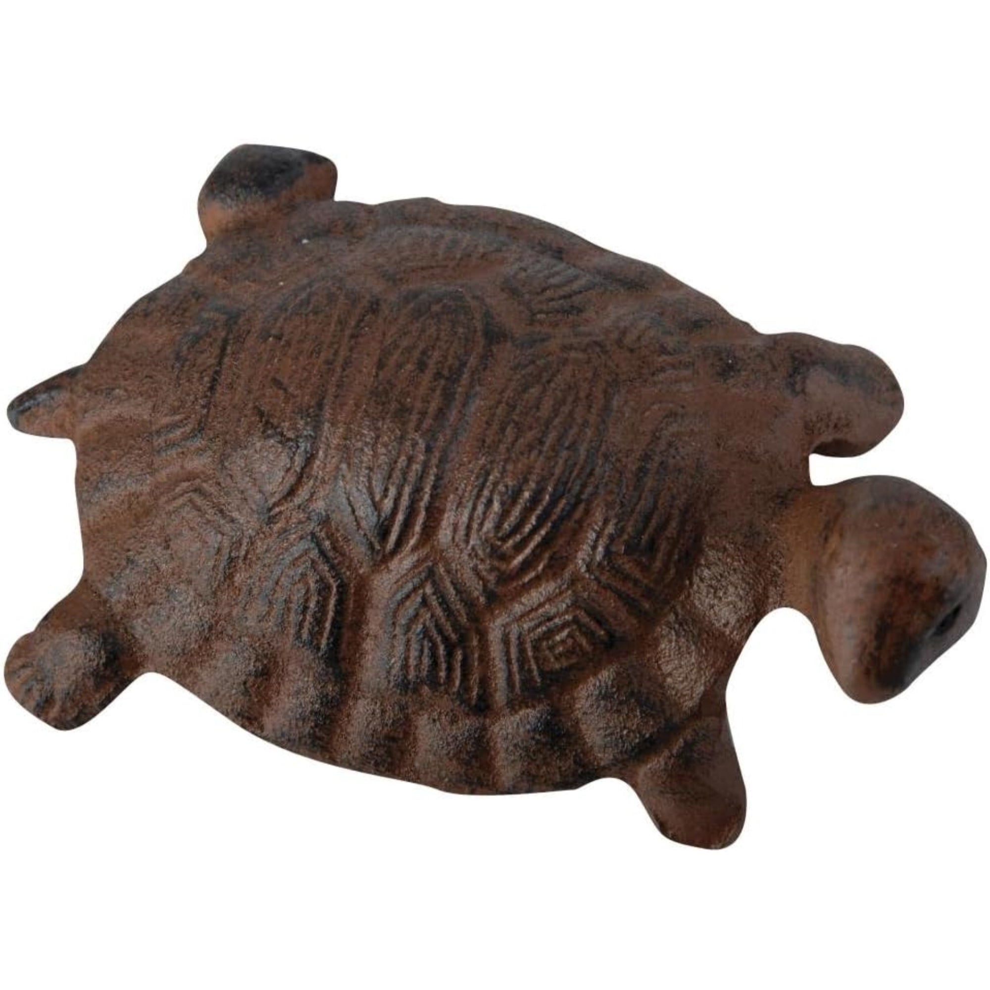 Esschert Design Small Cast Iron Turtle Outdoor Lawn Decorative Figurine, Brown, 4.5"