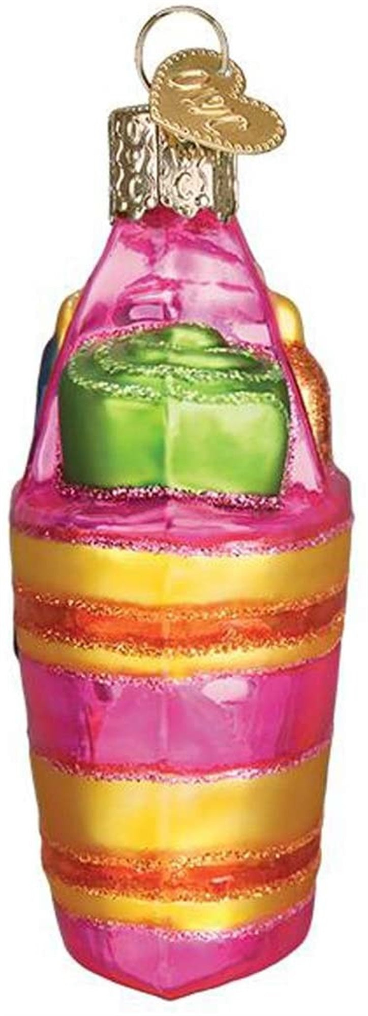 Old World Christmas Glass Blown Beach Bag Ornament