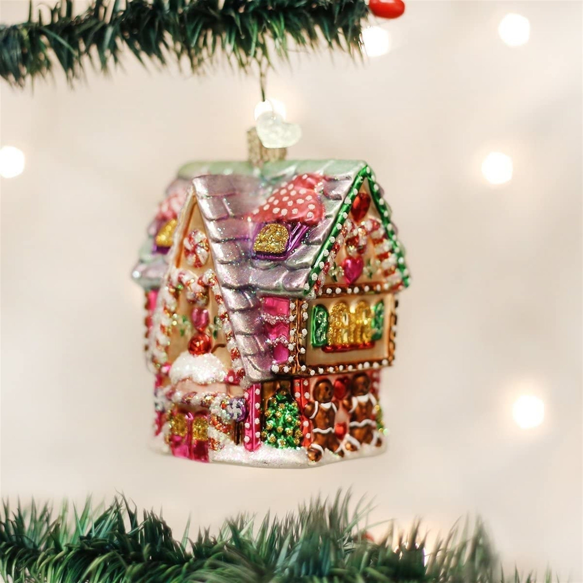 Old World Christmas Blown Glass Christmas Ornament, Cupcake Cottage