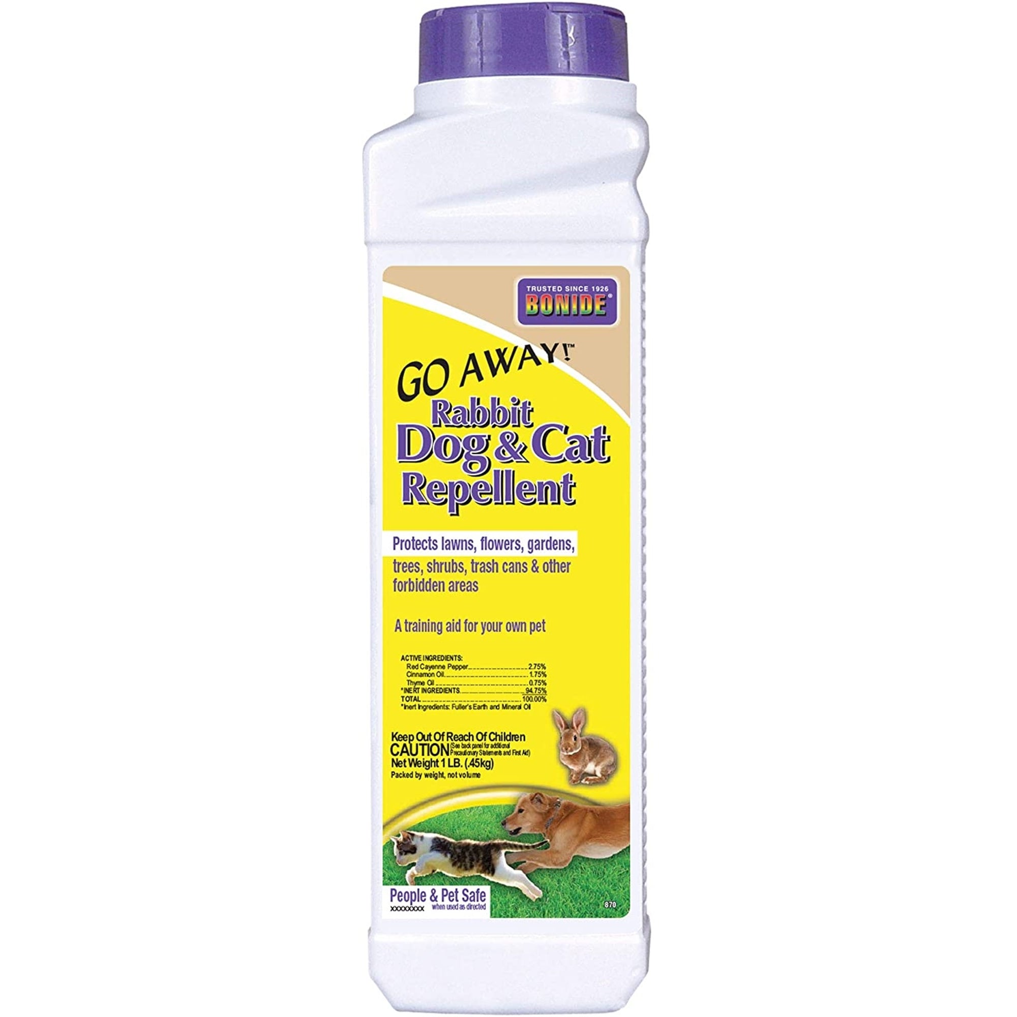 Bonide (#870) Go Away! Rabbit, Dog, & Cat Repellent Granules, 1lb