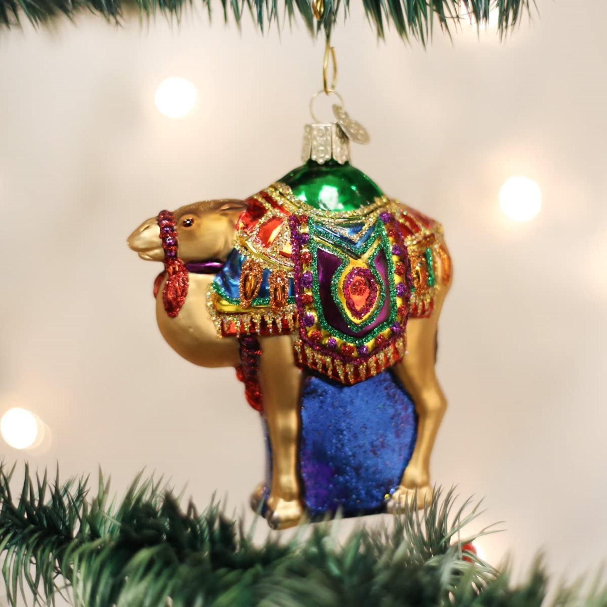 Old World Christmas Glass Magis Camel Ornament