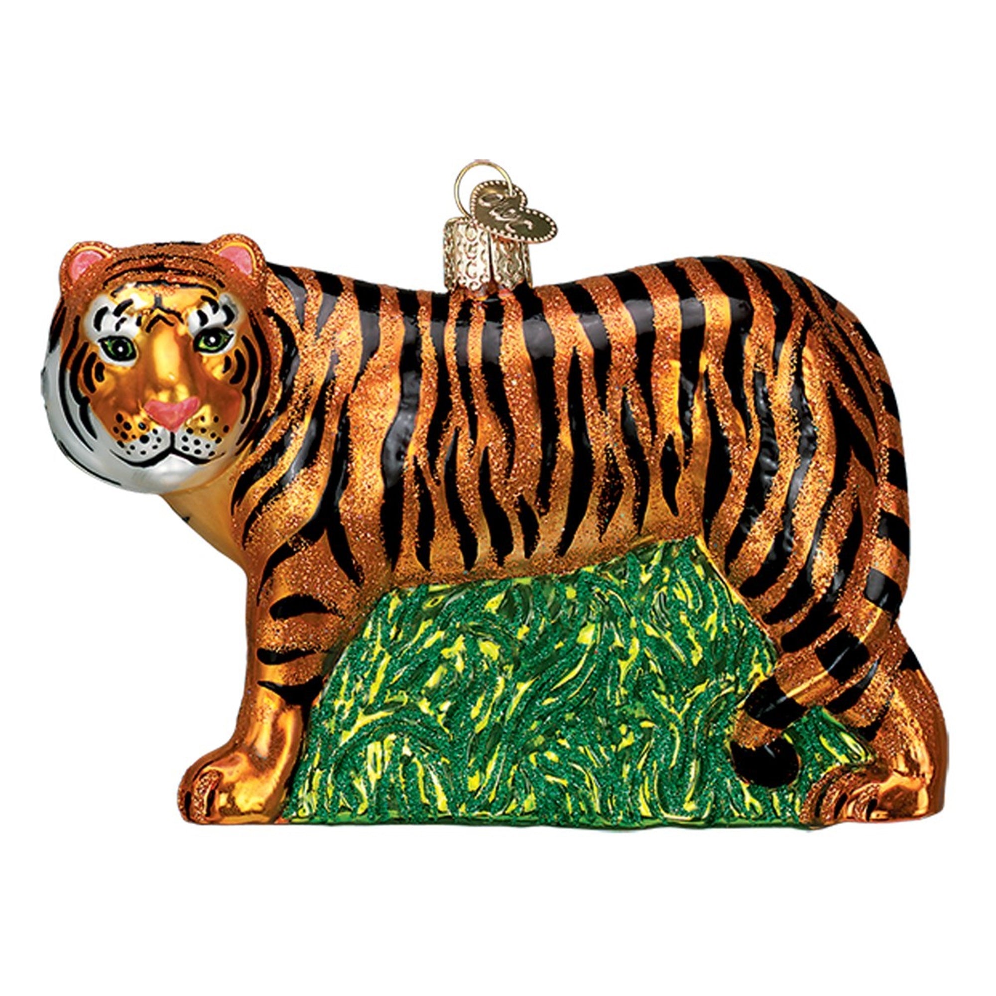 Old World Christmas Glass Blown Ornaments for Christmas Tree, Tiger