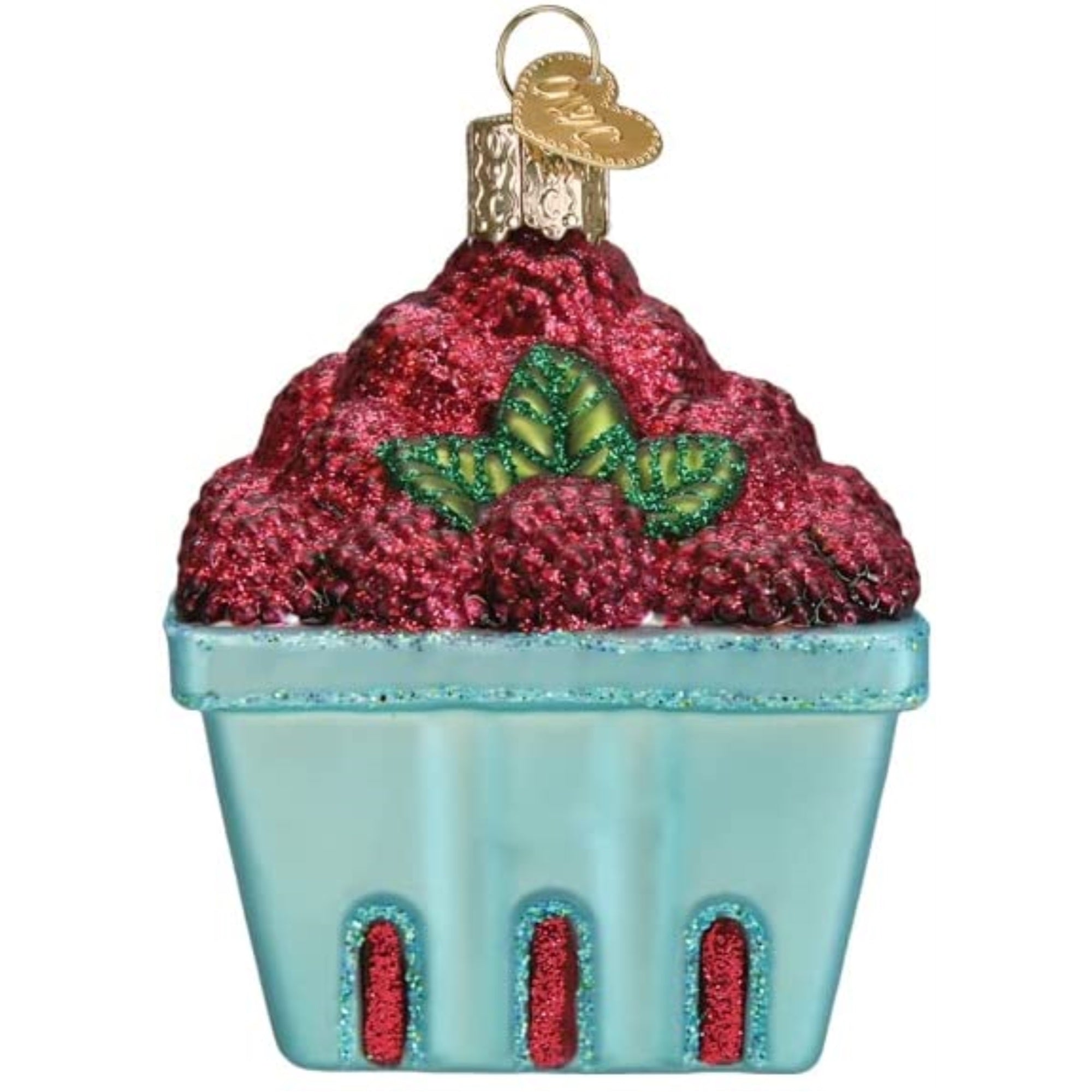 Old World Christmas Carton of Raspberries Glass Blown Ornament, Christmas Tree