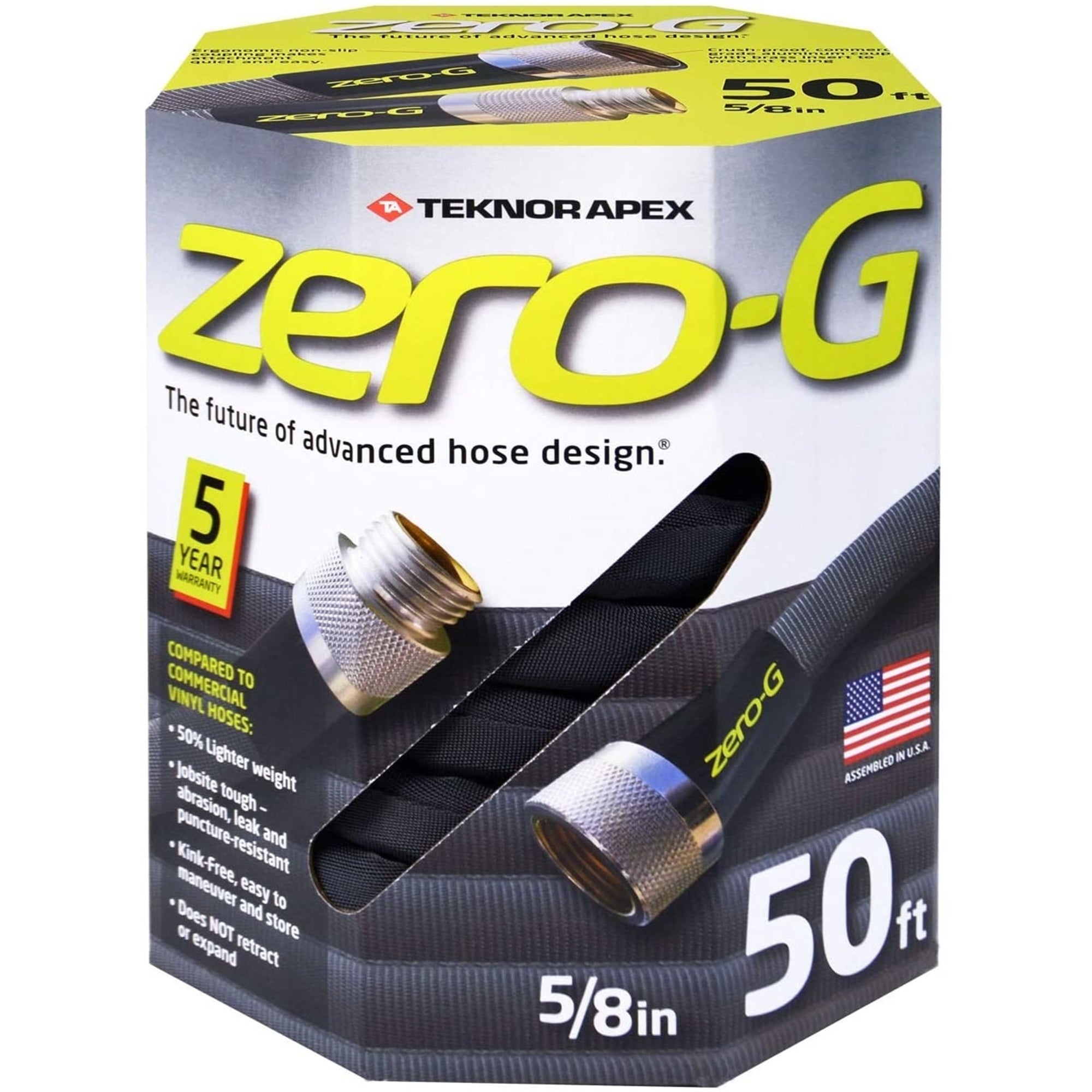 Teknor Zero-G Lightweight Kink-Free Garden Hose, 50 Feet