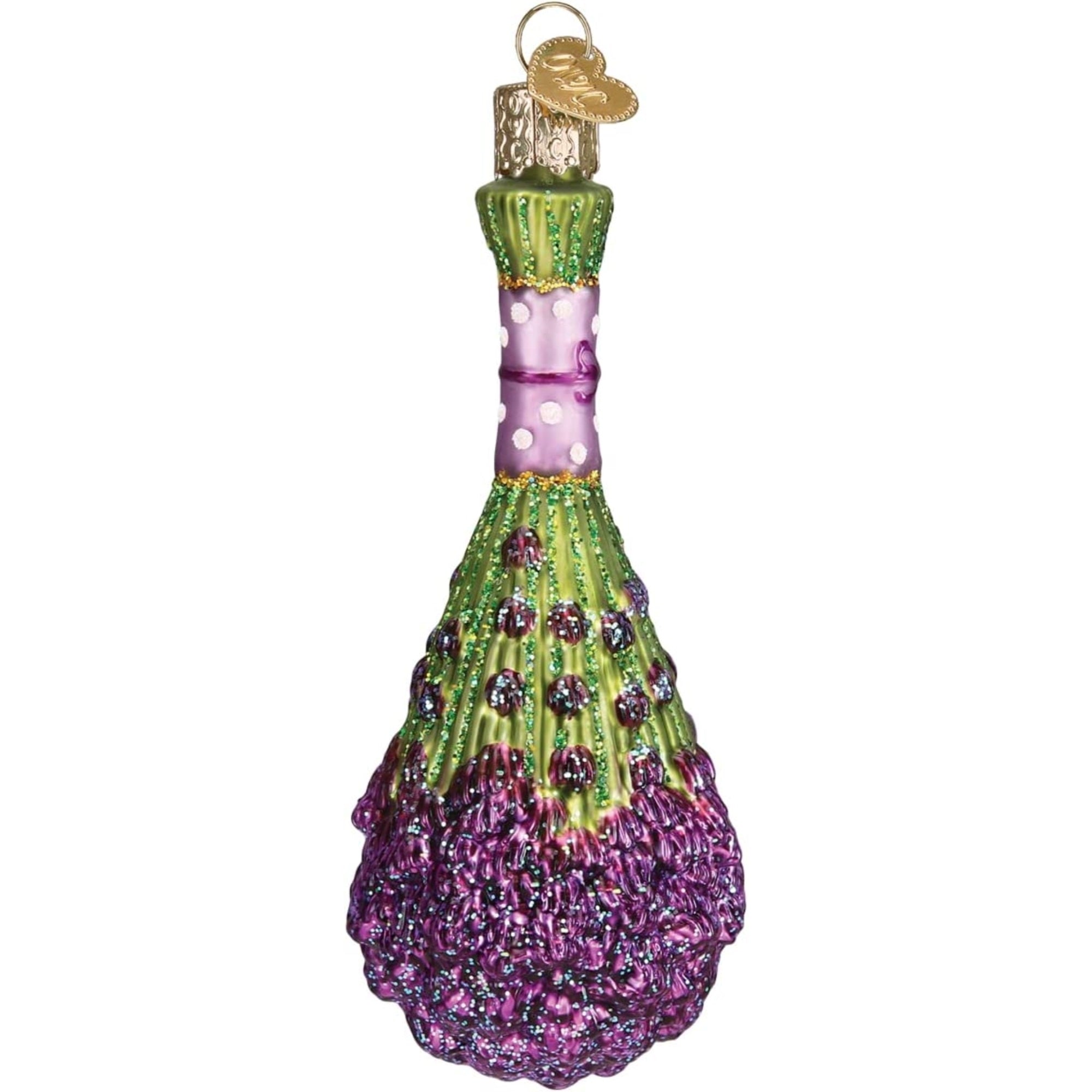 Old World Christmas Glass Blown Bunch of Lavender Ornament Purple, 4.5"