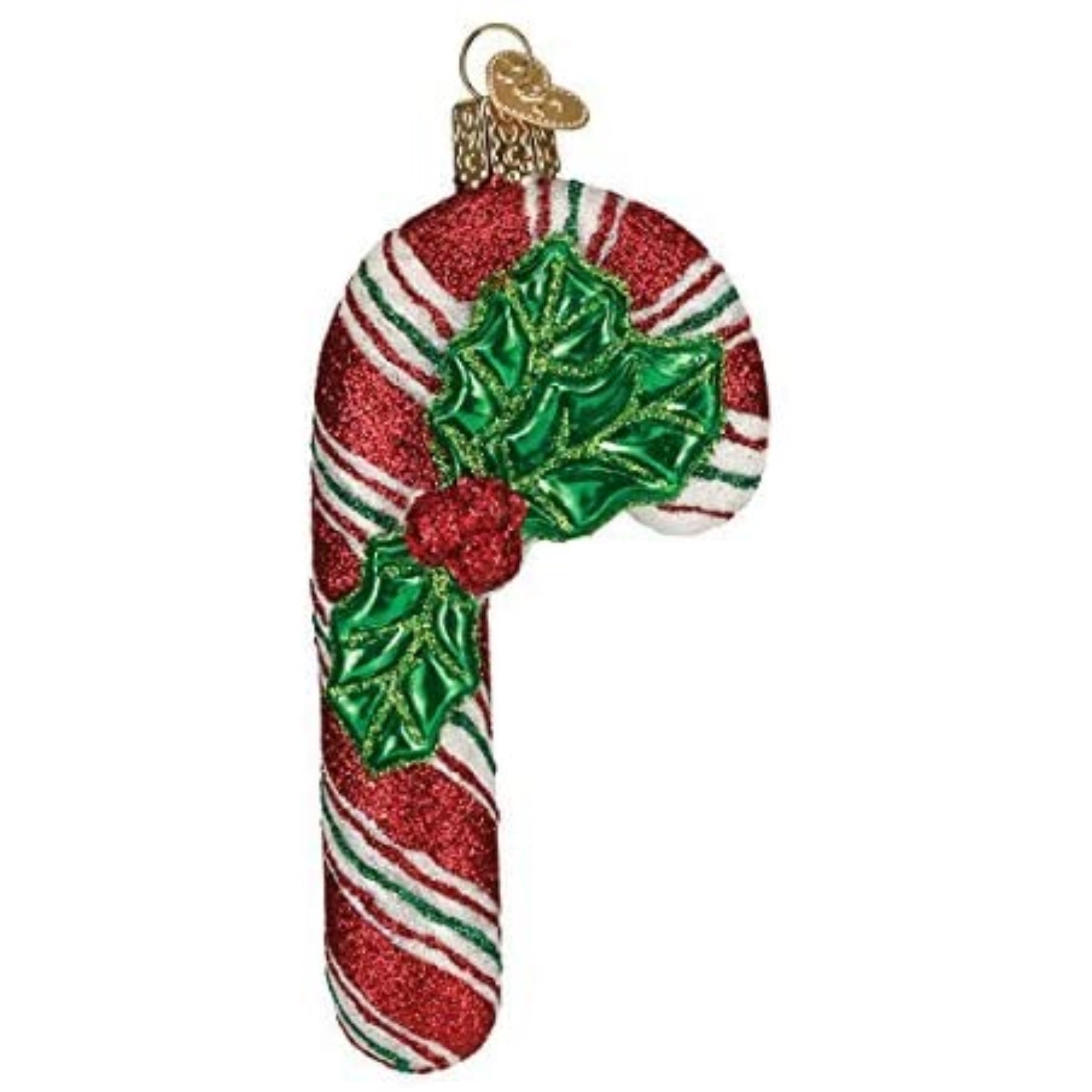 Old World Christmas Blown Glass Christmas Ornament, Glistening Candy Cane