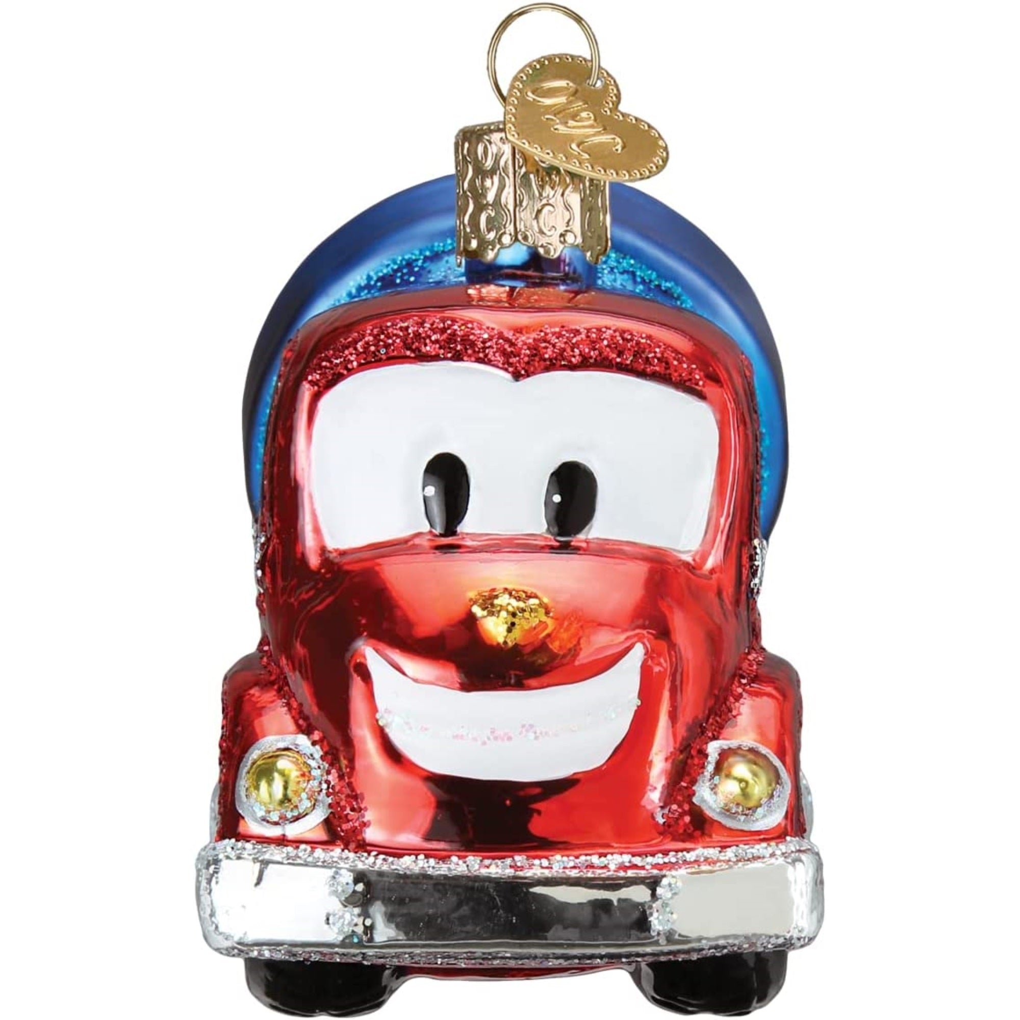 Old World Christmas Glass Blown Cheerful Cement Truck Ornament, 3.5"