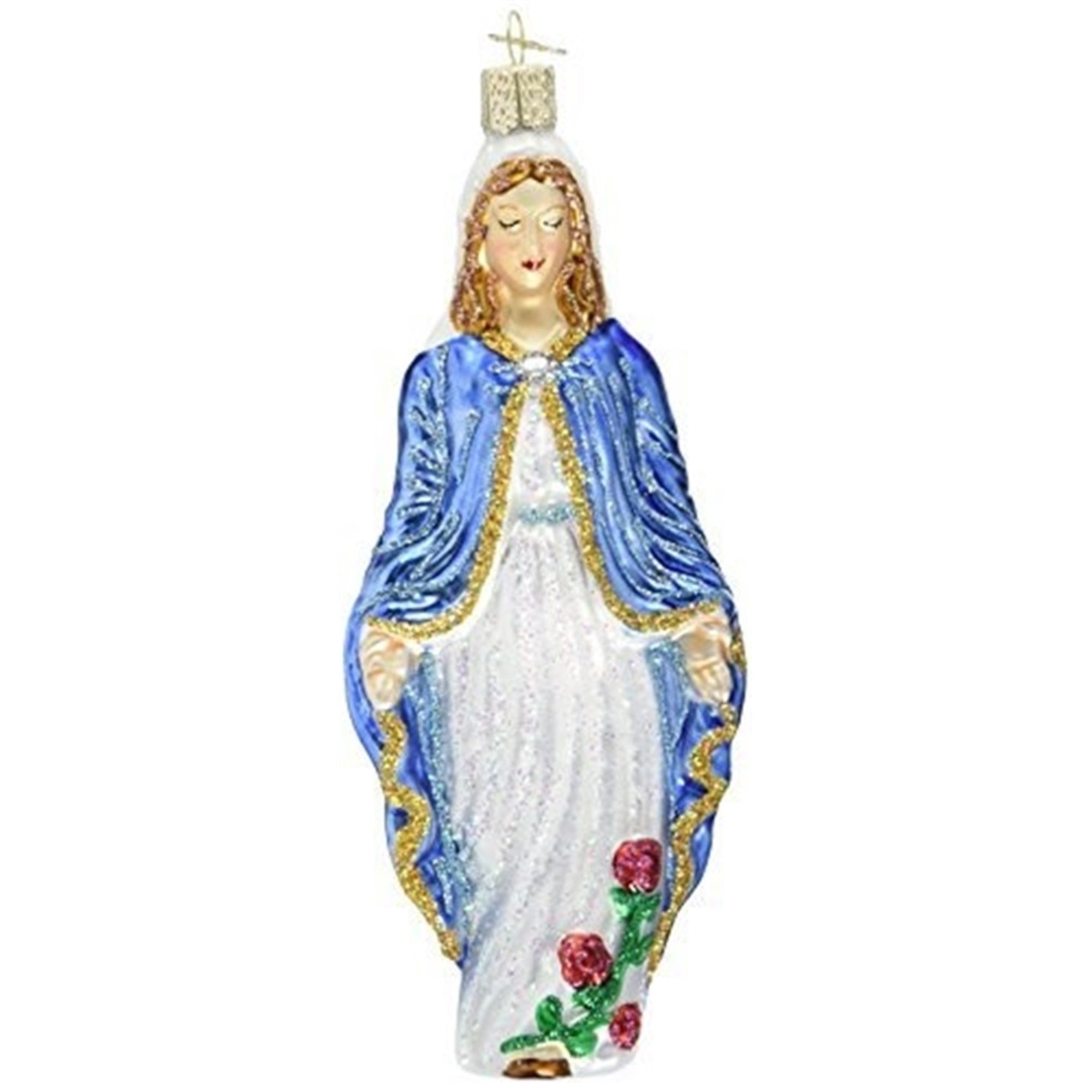 Old World Christmas Virgin Mary Glass Blown Ornament