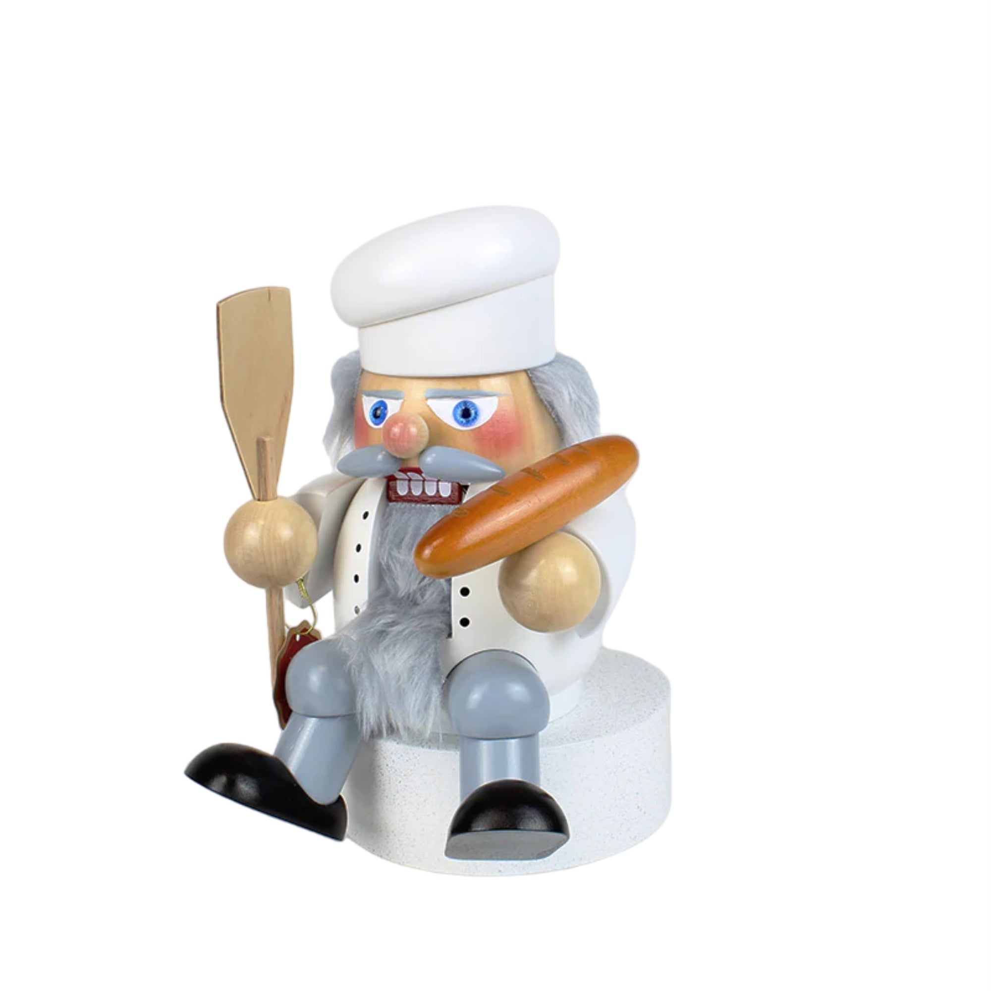 Steinbach Wooden Shelf Sitter Nutcracker, German Christmas Decoration, Bread Baker, 8"