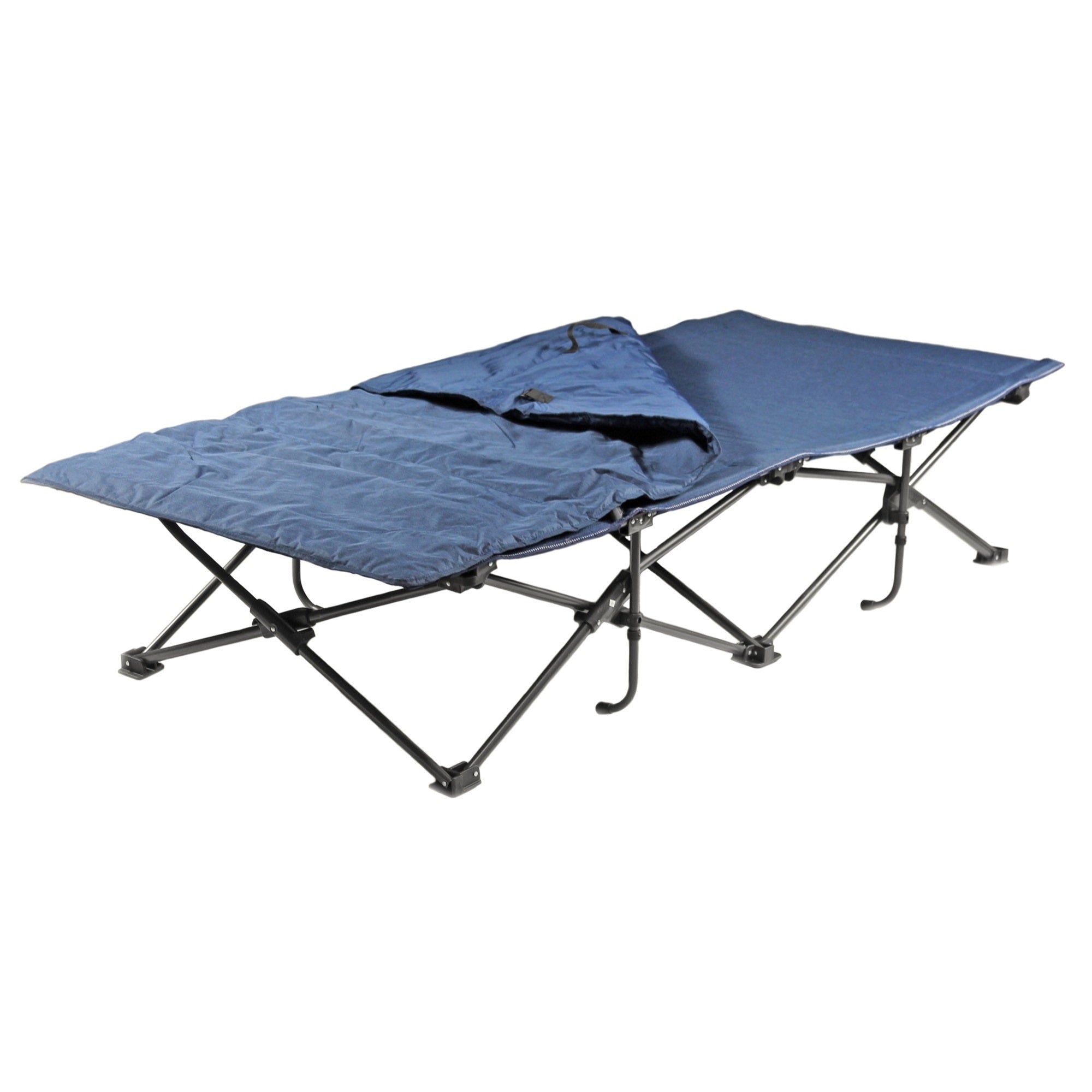 Zenithen Limited Blue Self Enclosing Portable Cot with Padding, Dark Blue, 78 Long