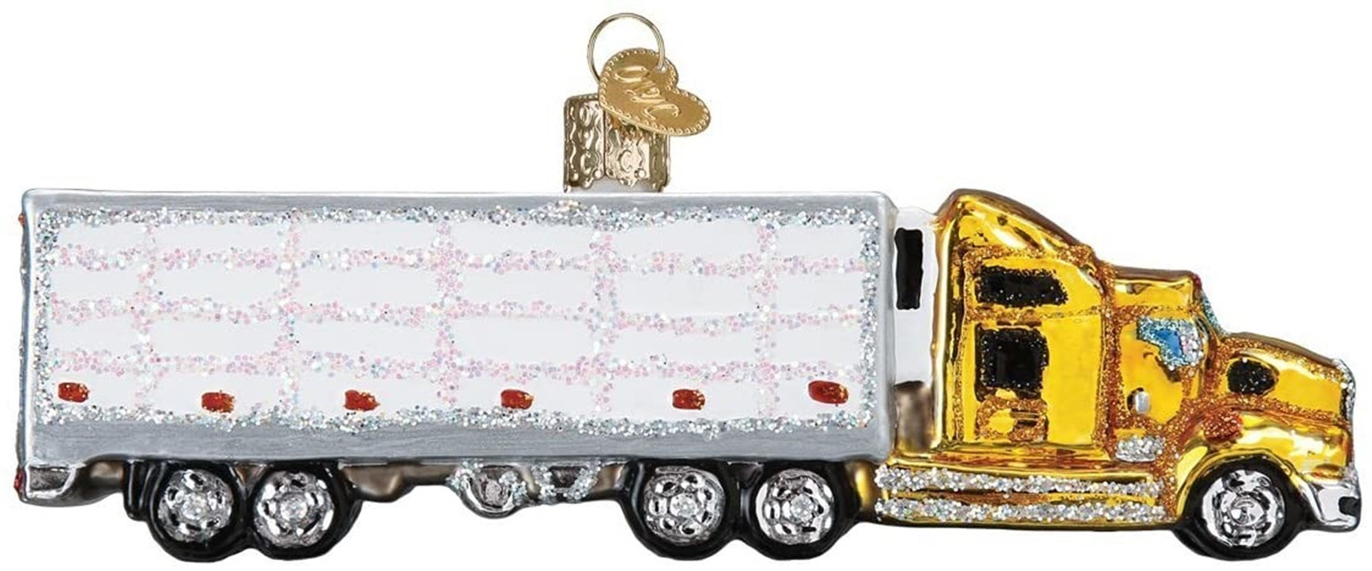 Old World Christmas Semi Truck Handcrafted Hanging Tree Ornament