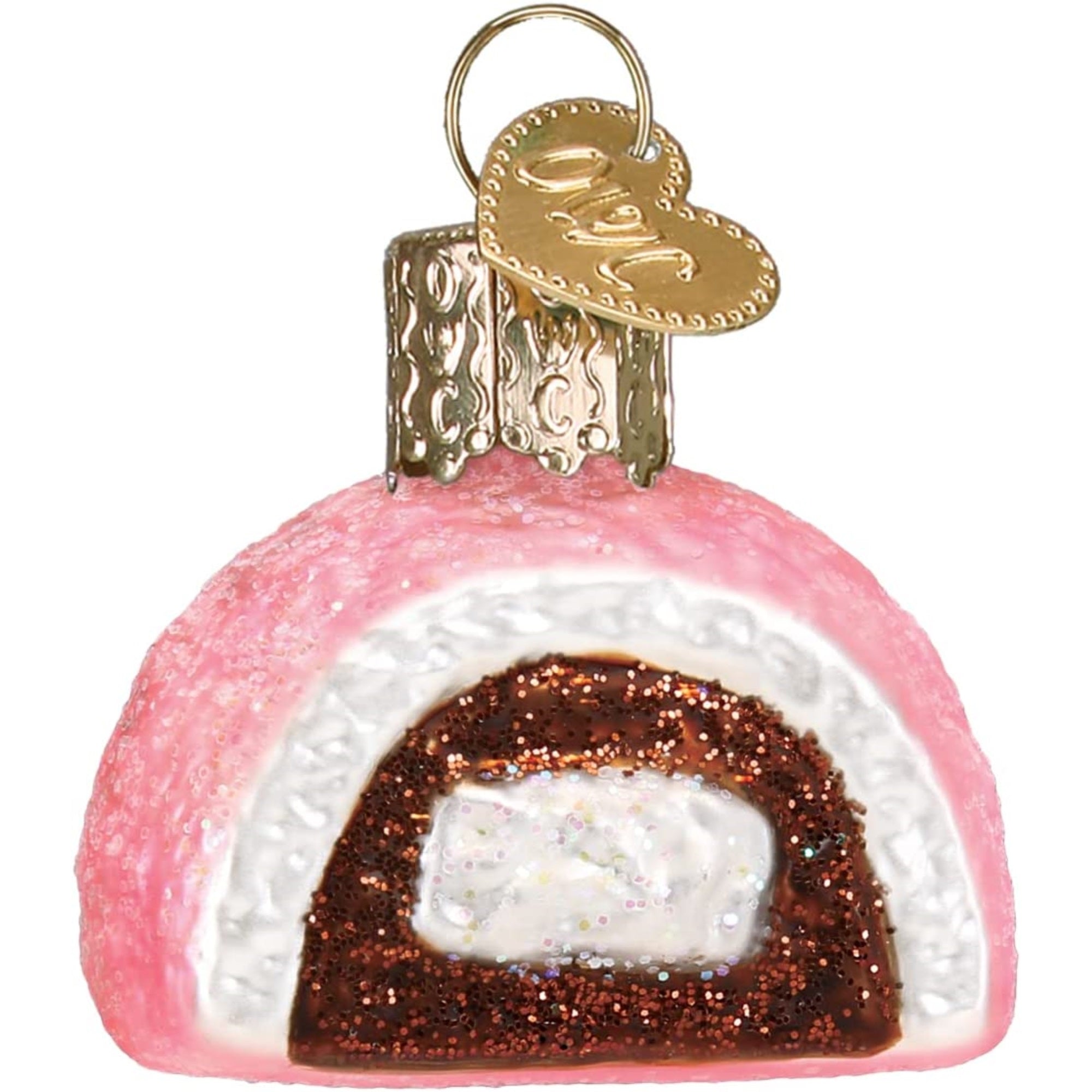 Old World Christmas Blown Glass Christmas Ornament, Mini Hostess Snoball, 1.5"