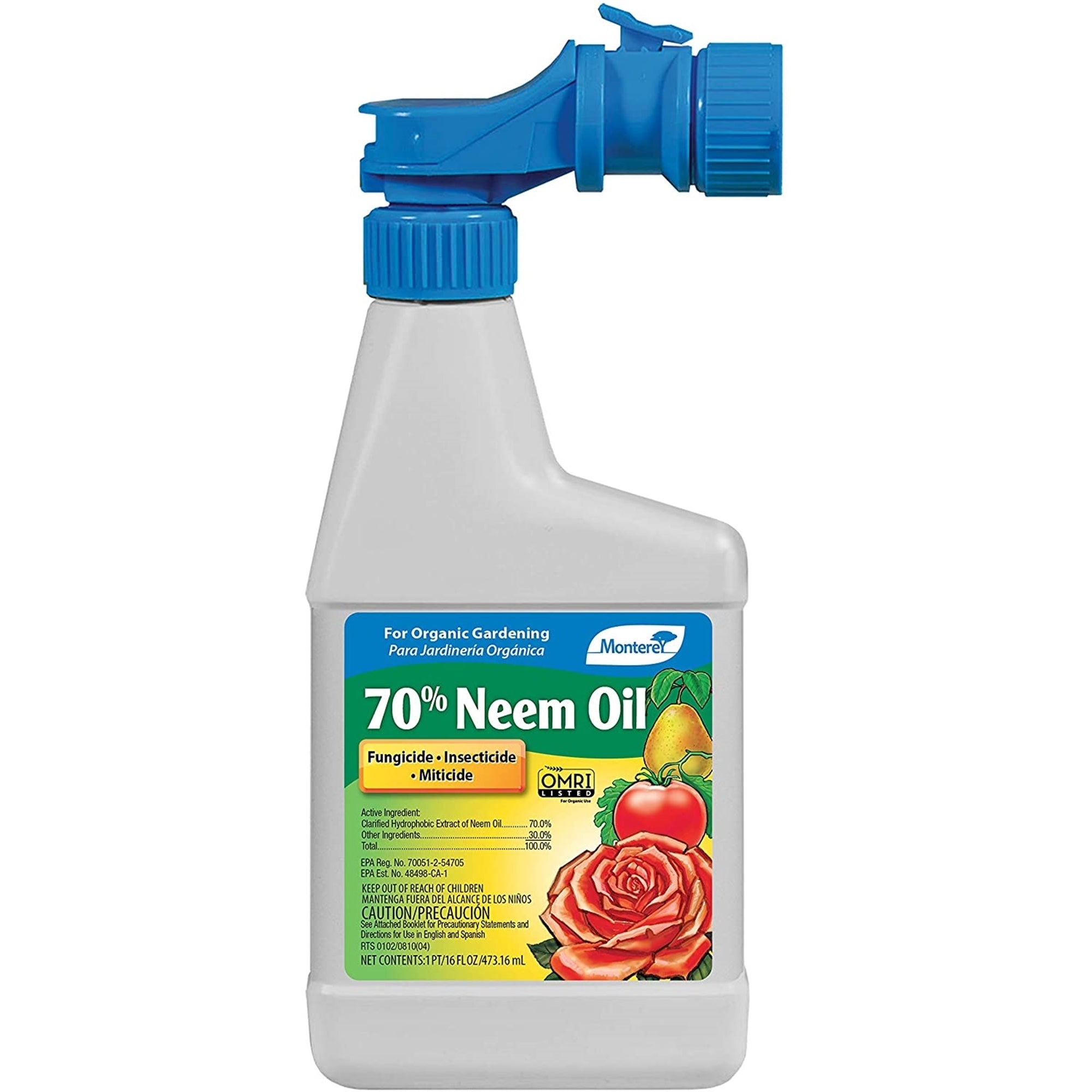 Monterey Lawn & Garden RTU Insecticide 70% Neem Oil Spray Omri Pt