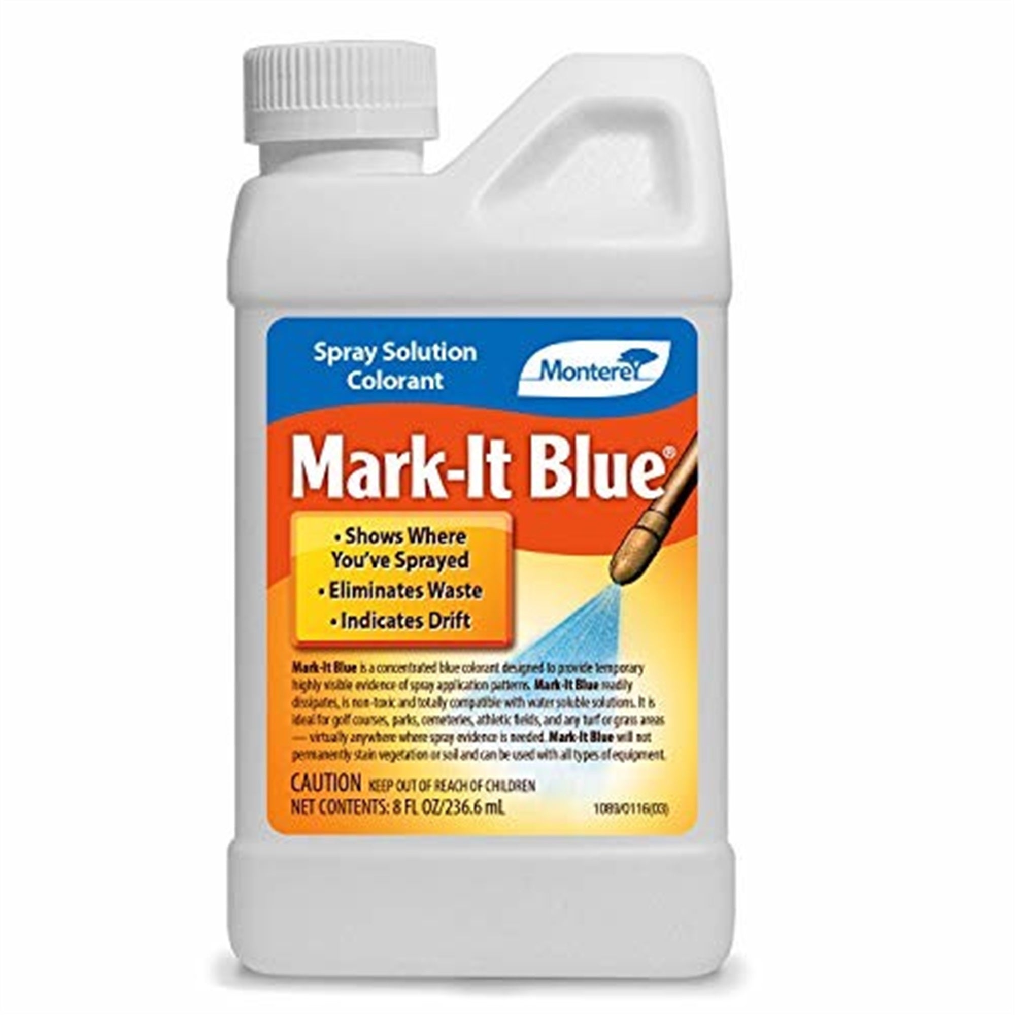 Monterey Mark-It Blue Spray Solution Colorant Chemical Marker Dye, 8 fl oz