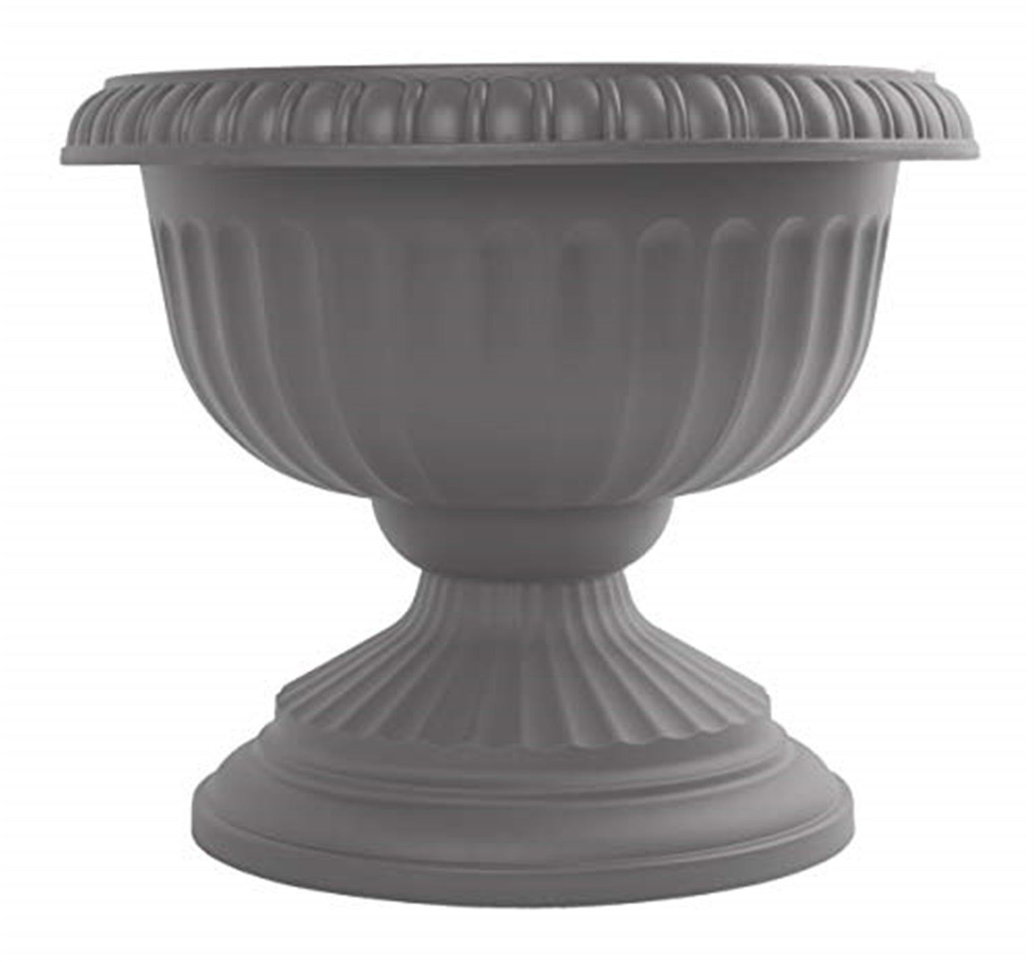 Bloem Indoor/Outdoor Plastic Grecian Urn Planter, Charcoal, 12"