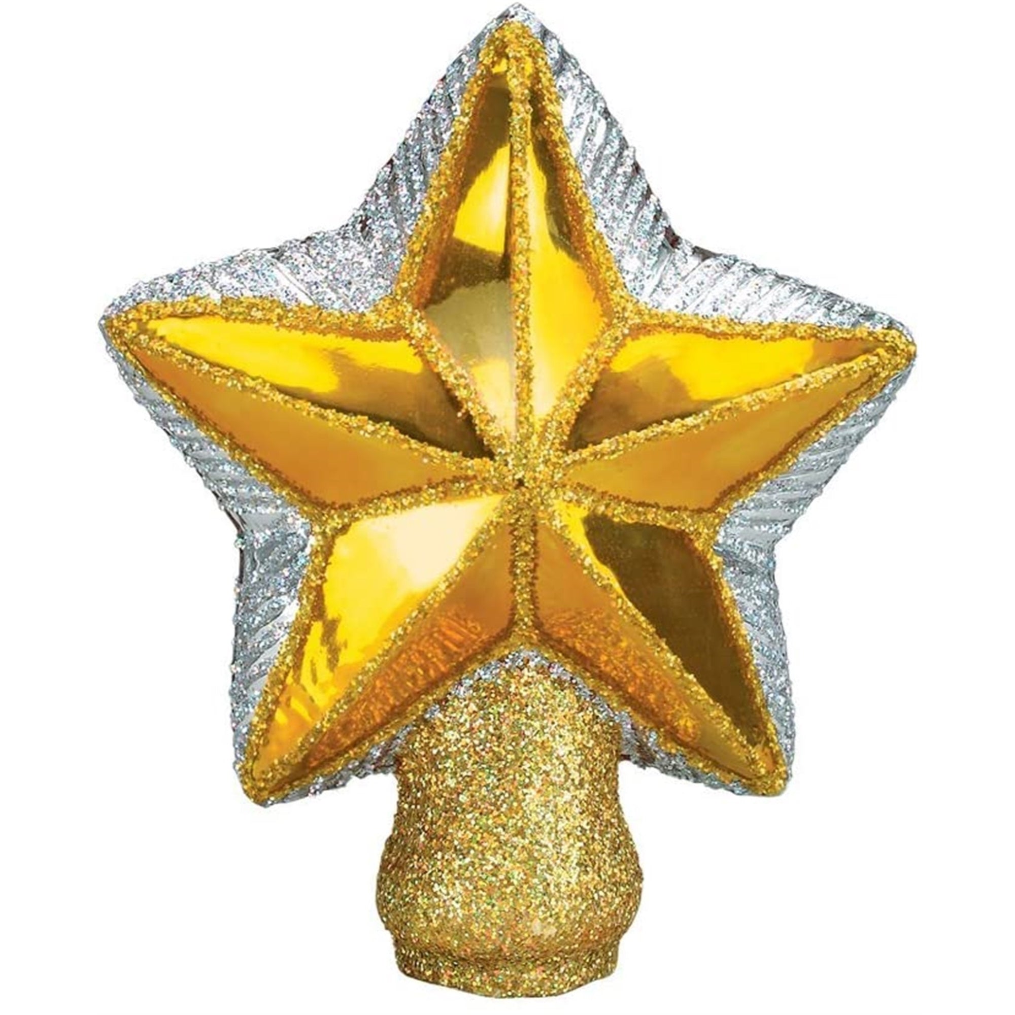 Old World Christmas Small Star Tree Top Glass Blown Ornament