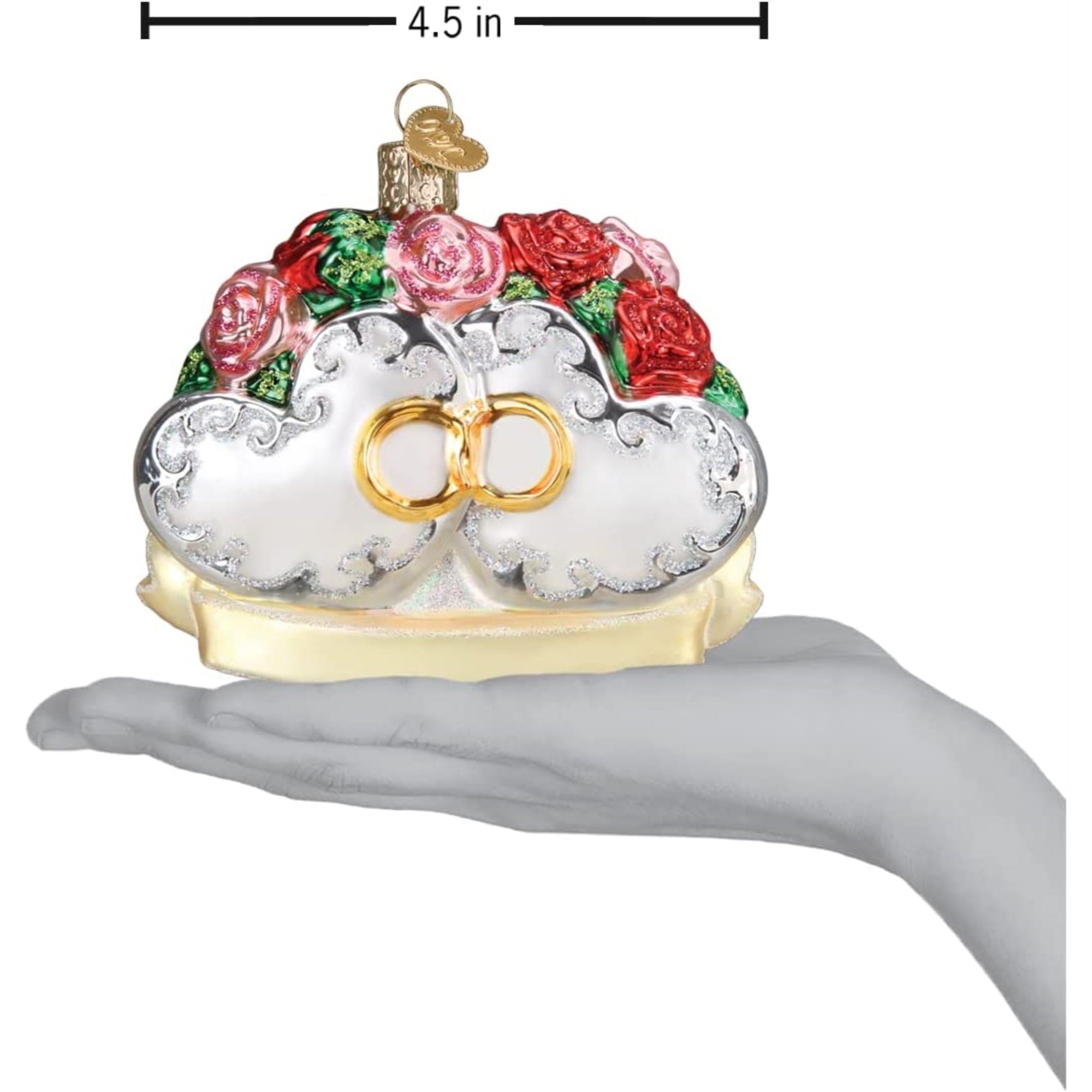 Old World Christmas Blown Glass Christmas Ornament, Couple's First Christmas