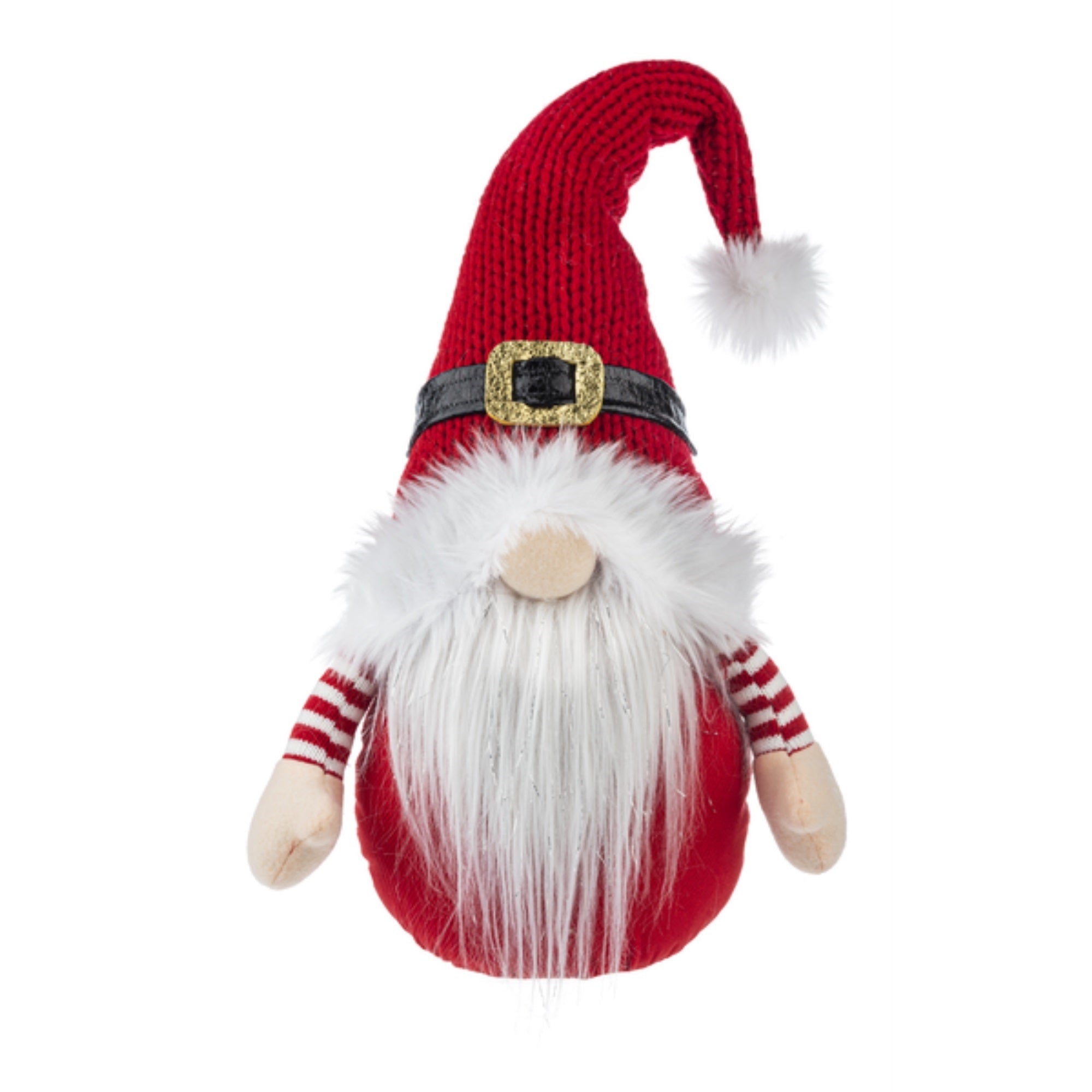 Ganz Plush Gnome Figurine In Santa Hat, 25"