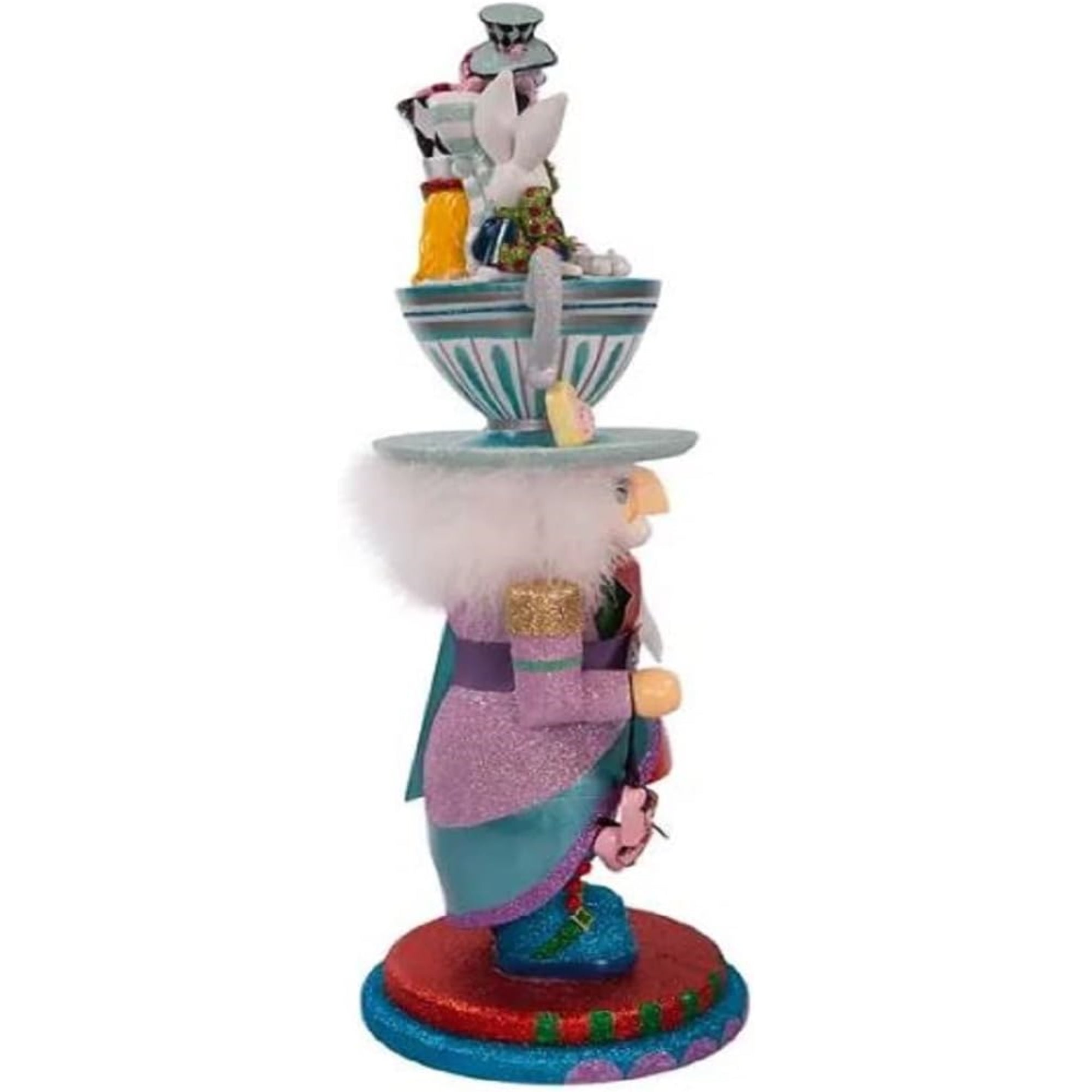 Kurt Adler Alice Teacup Party Hat Nutcracker, Multicolored, 24"