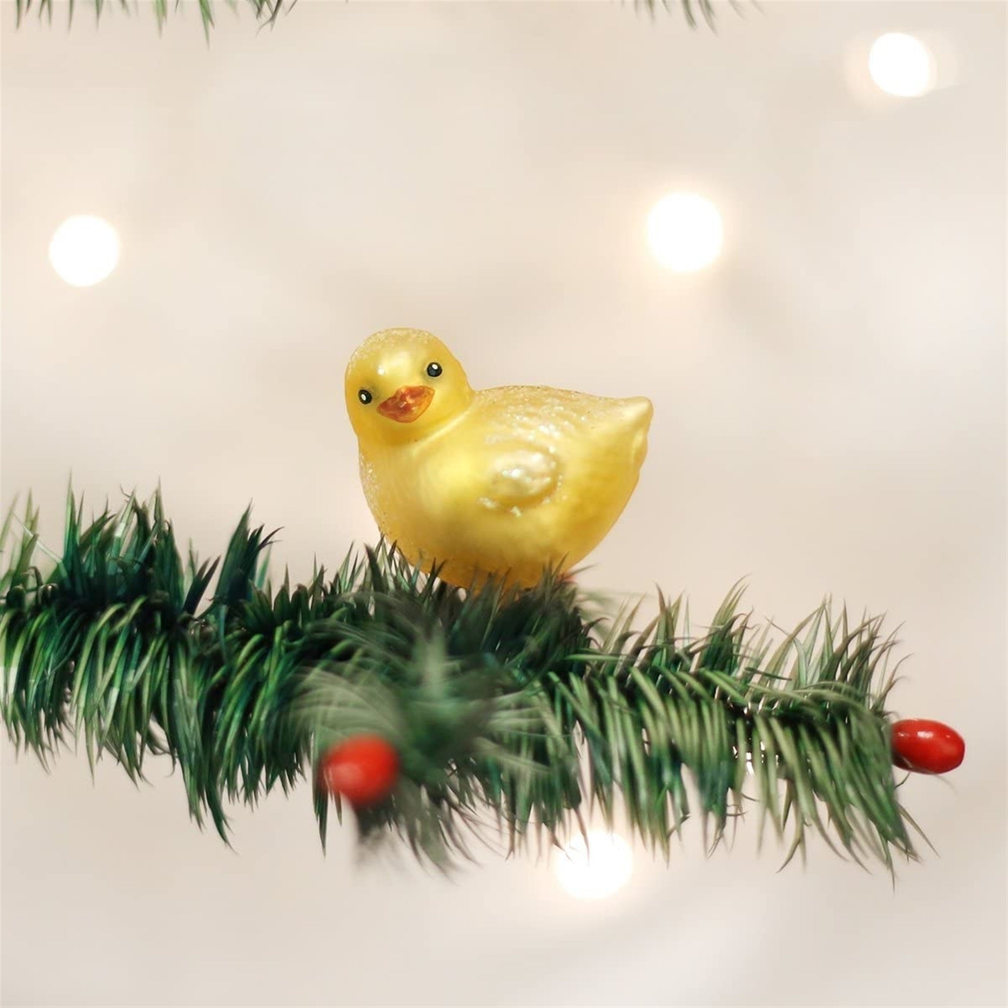 Old World Christmas Blown Glass Christmas Ornament, Baby Chick Clip-on Ornament