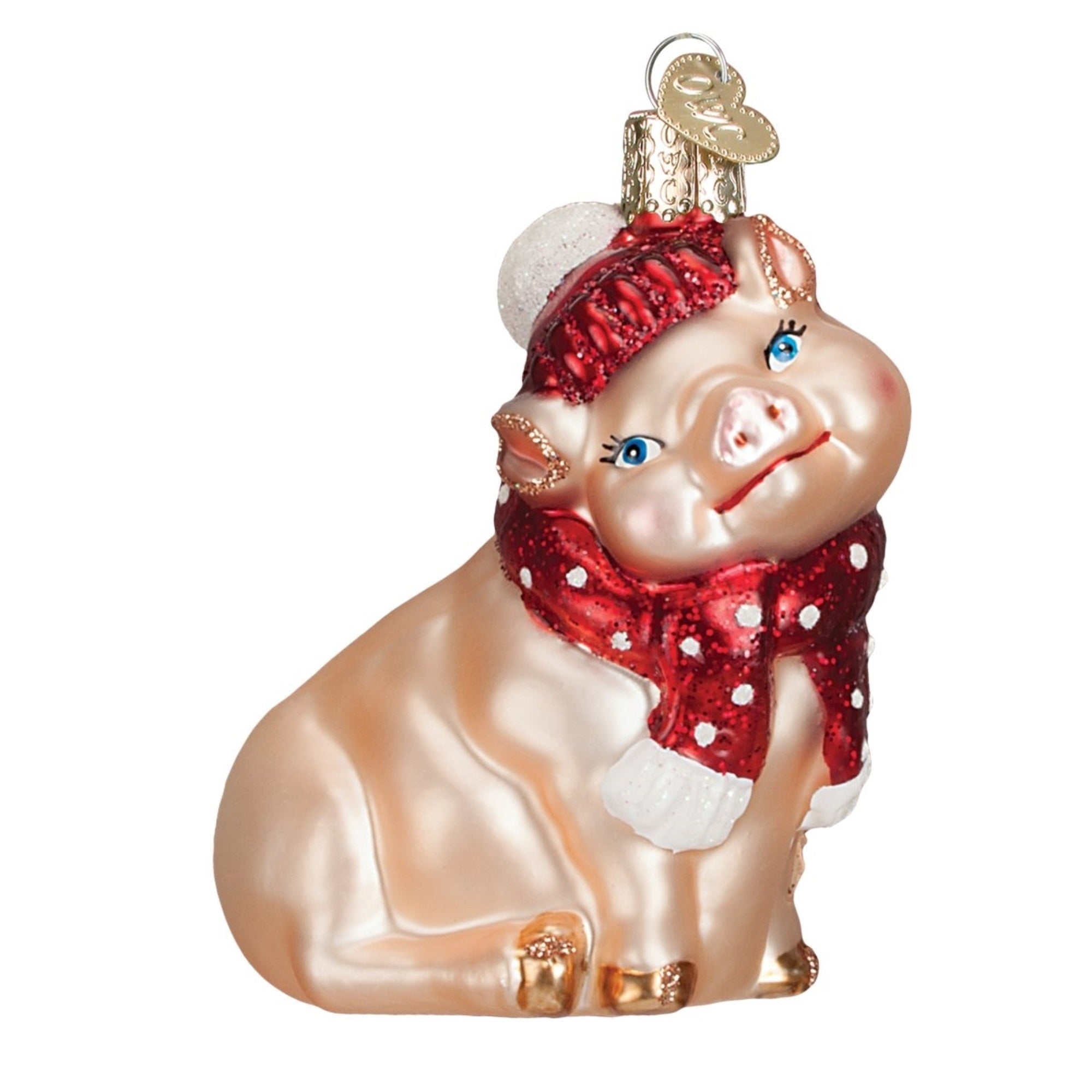 Old World Christmas Ornament - Snowy Pig