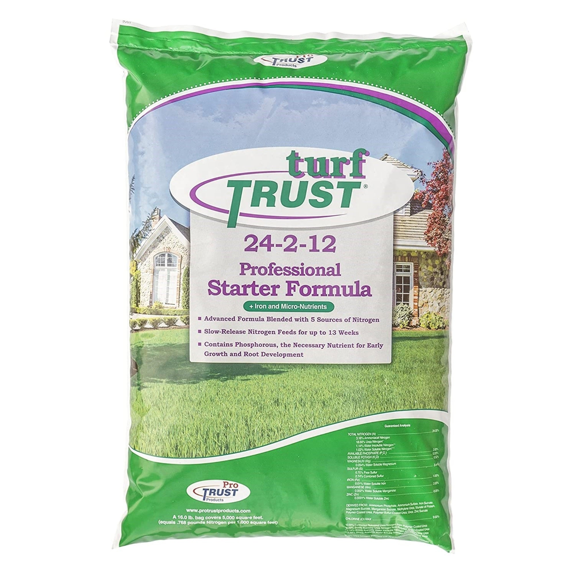 Pro Trust Turf Trust Professional Lawn Starter Fertilizer 24-2-12 - 31.2lb Bag