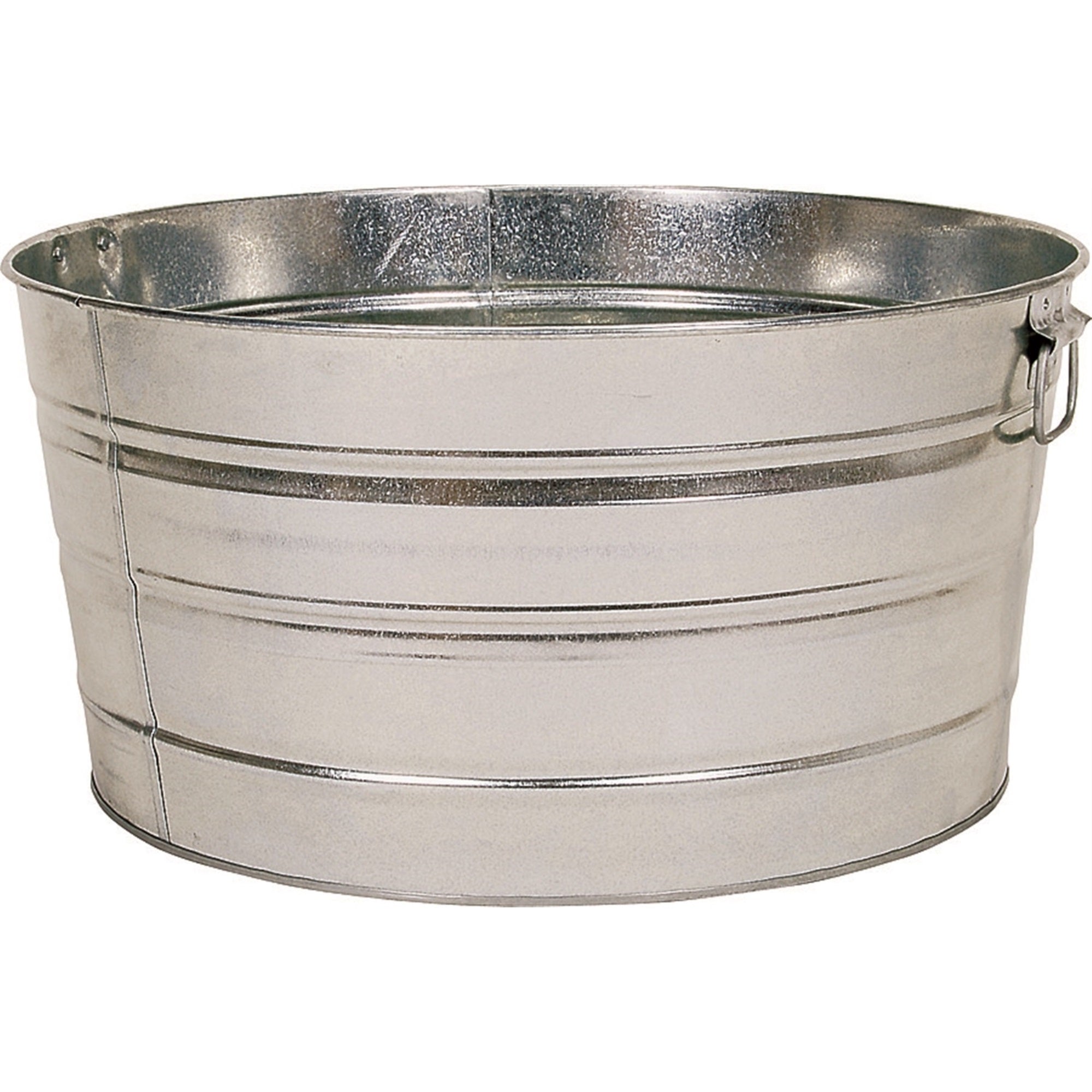 Behrens Multi-purpose Round Galvanized Steel Tub, 15 Gal - Silver