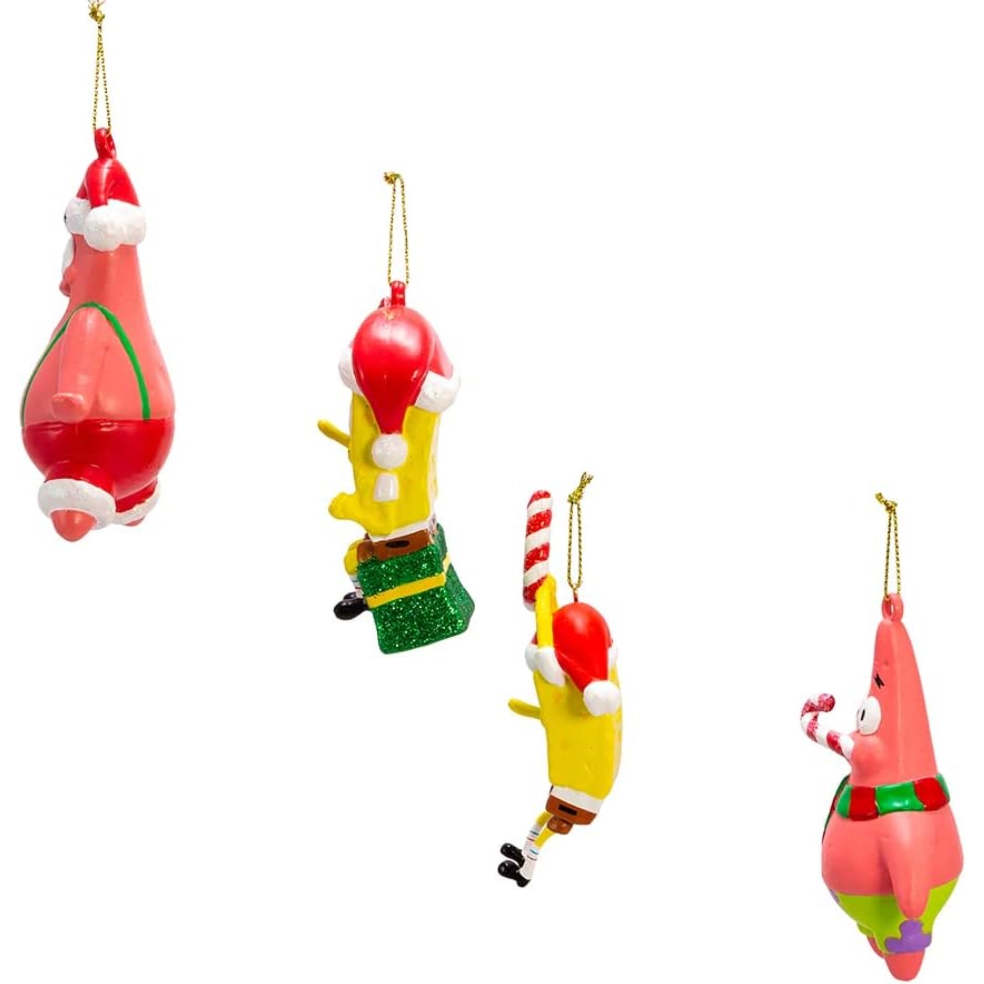 Kurt Adler SpongeBob Squarepants Christmas Ornament Sets, Multi-Colored, 3.5"