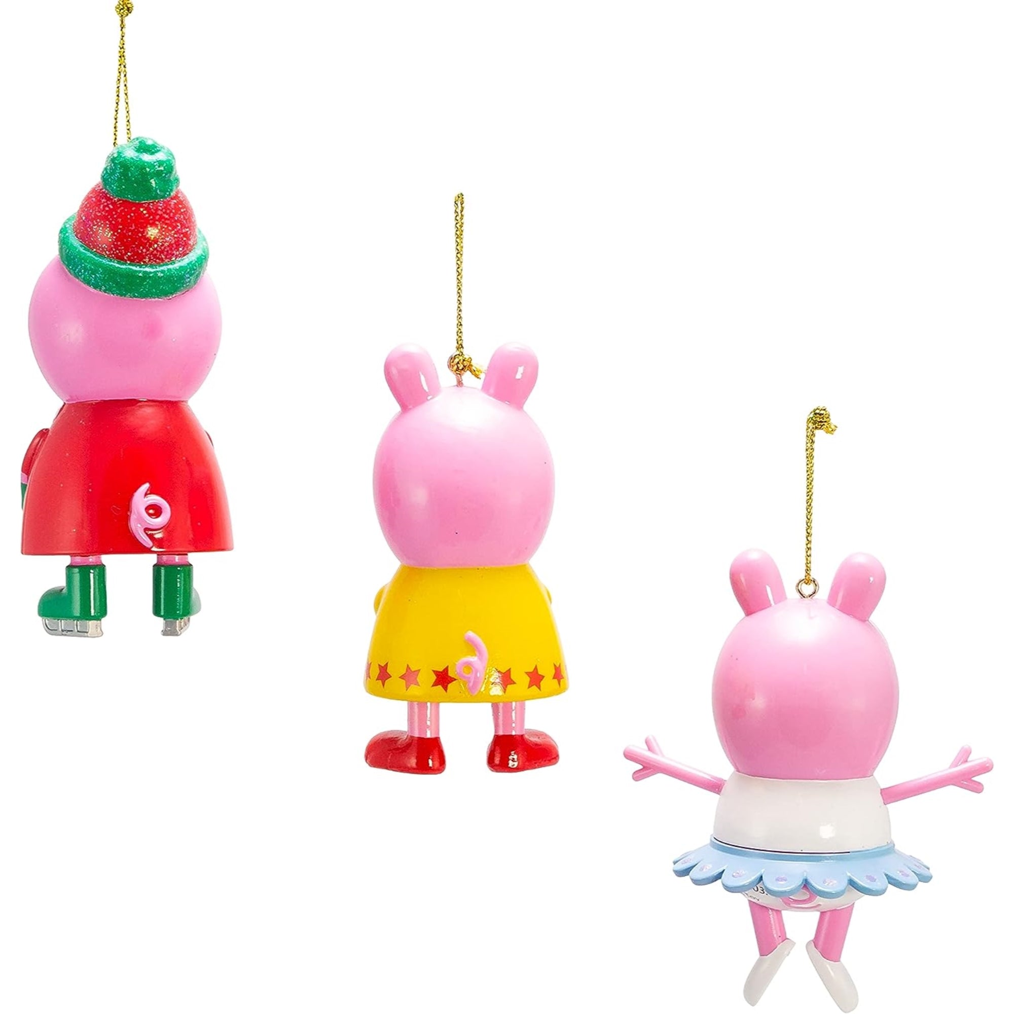 Kurt Adler Peppa Pig Plastic Ornament Sets, Multi-Colored, 3.5"