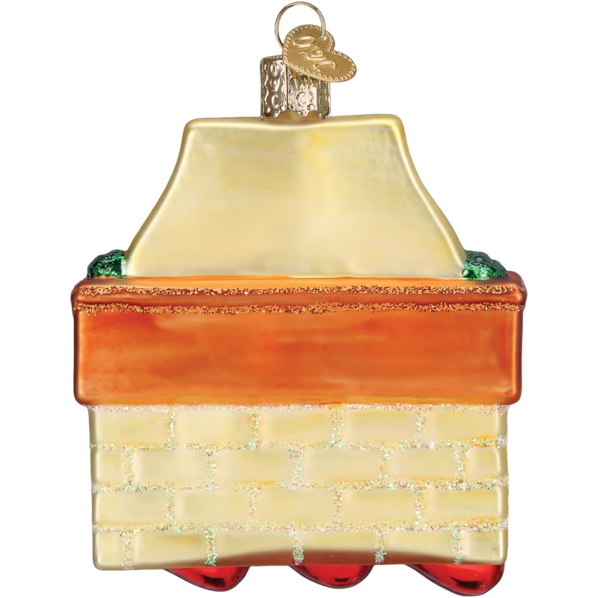 Old World Christmas Family of 3 Stockings Glass Blown Ornament for Christmas Tree, Multicolored, 4"