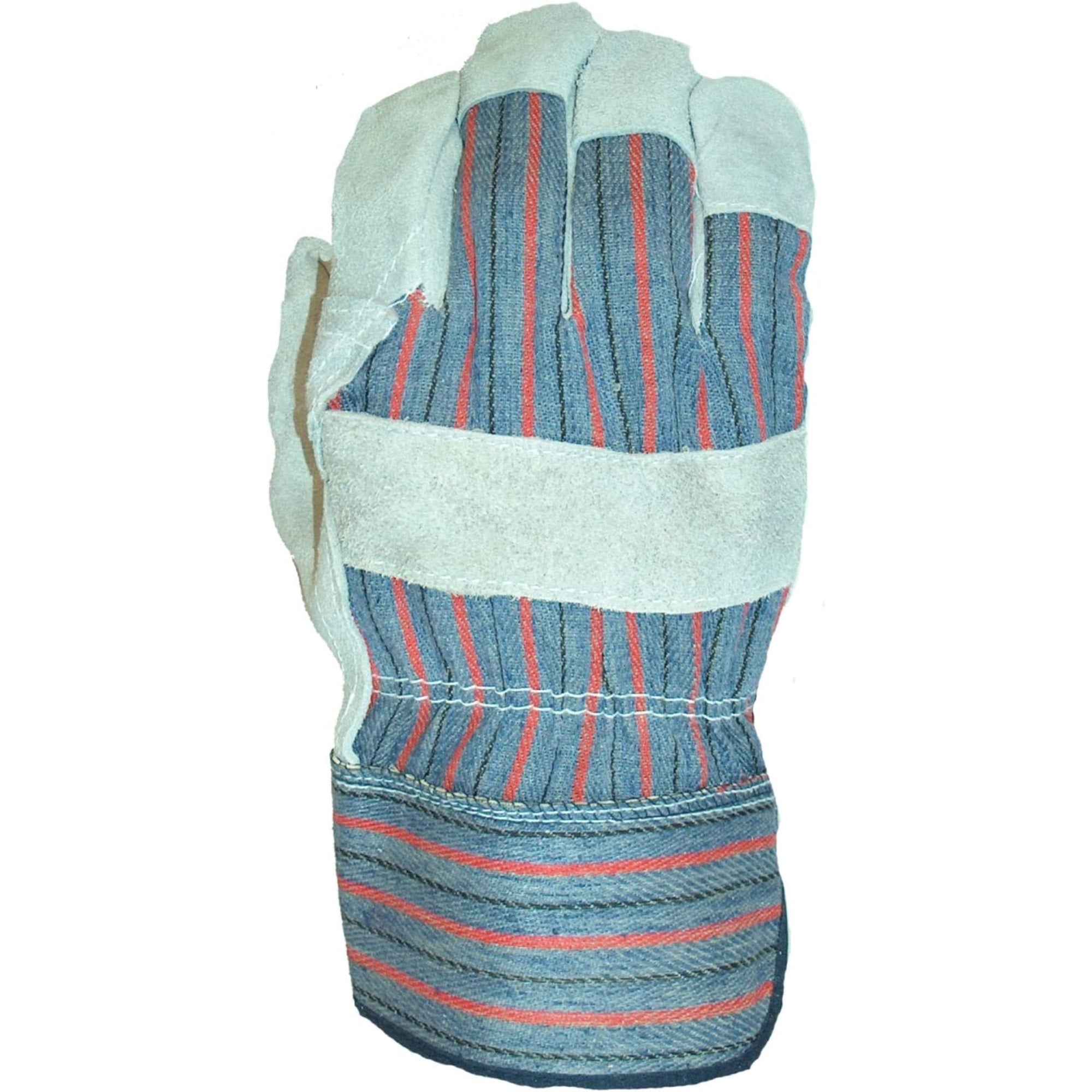True Grip Men's Leather Palm Safety Cuff Glove, Large (1 Pair)