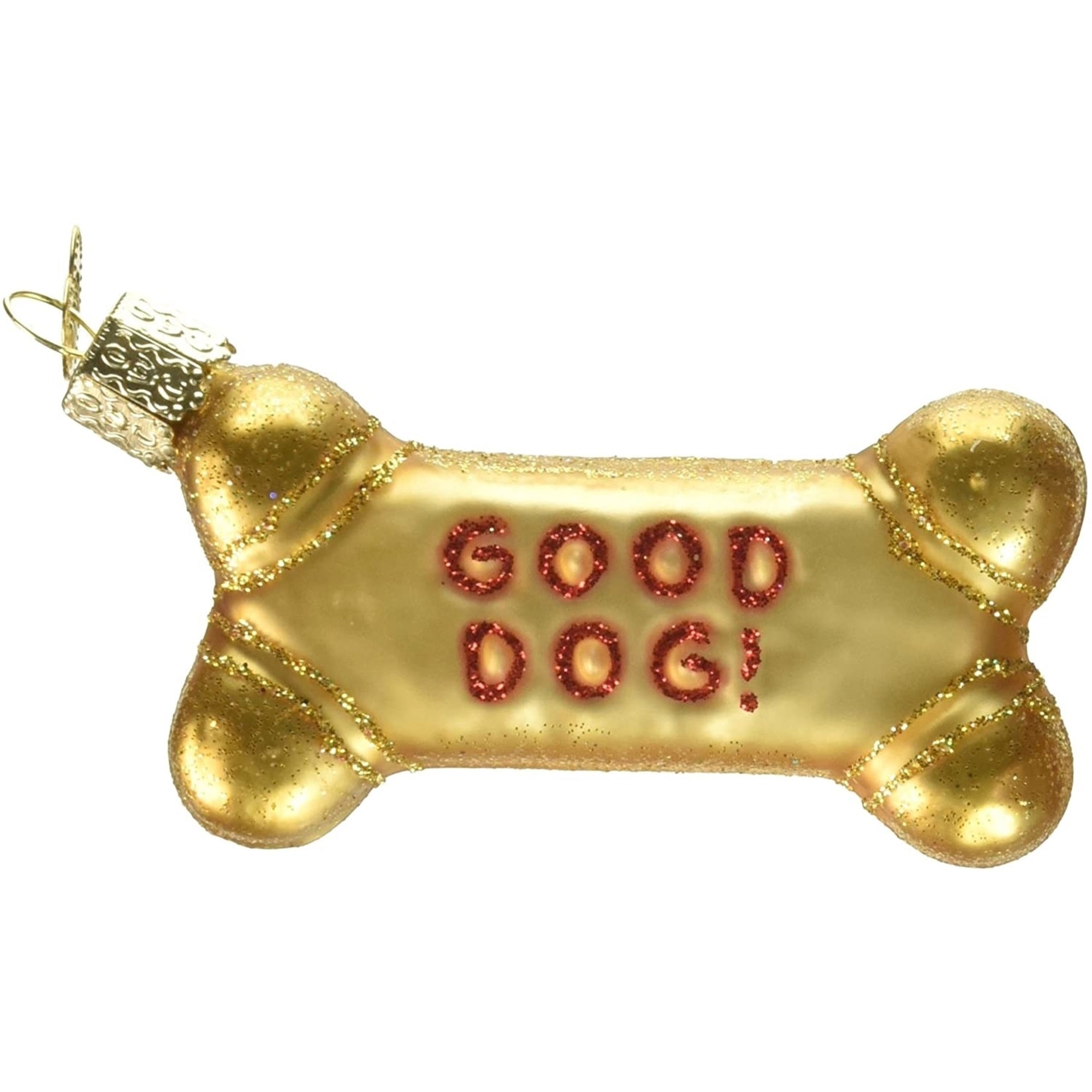 Old World Christmas Blown Glass Christmas Ornament, Dog Biscuit
