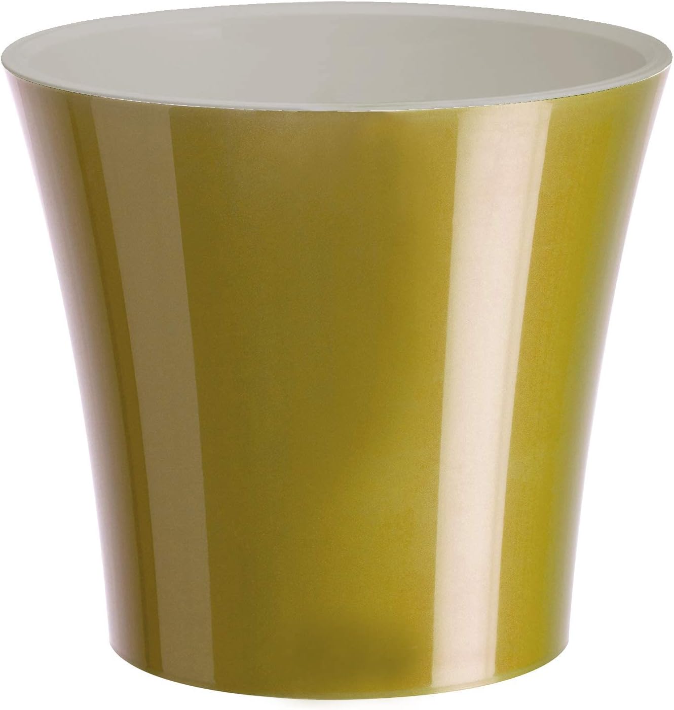 Decopots Plastic Round Contemporary Flower Pot with Drainage Planter