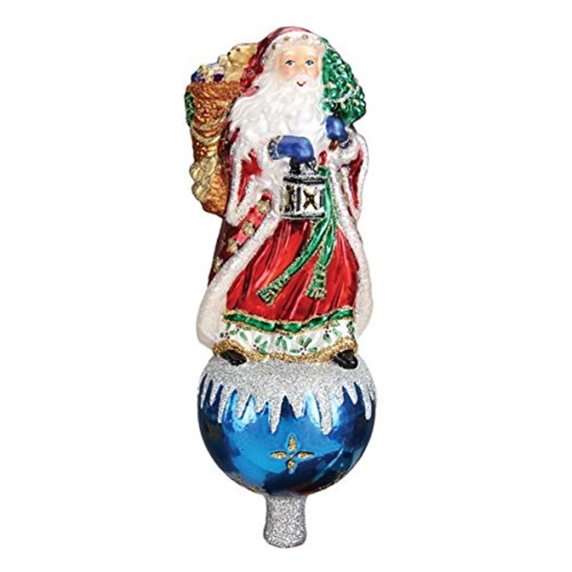 Old World Christmas 50025 Glass Blown Father Christmas Tree Topper