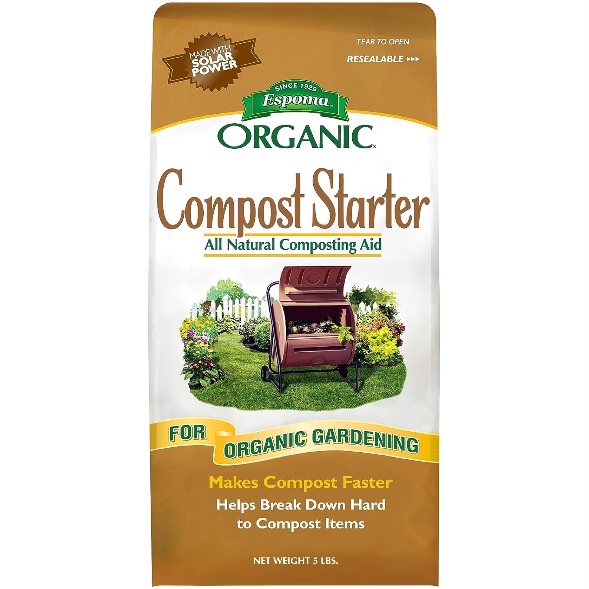 Espoma Organic All Natural Compost Starter Composting Aid, for Organic Gardening, Makes Composting Faster, 4 lb Bag