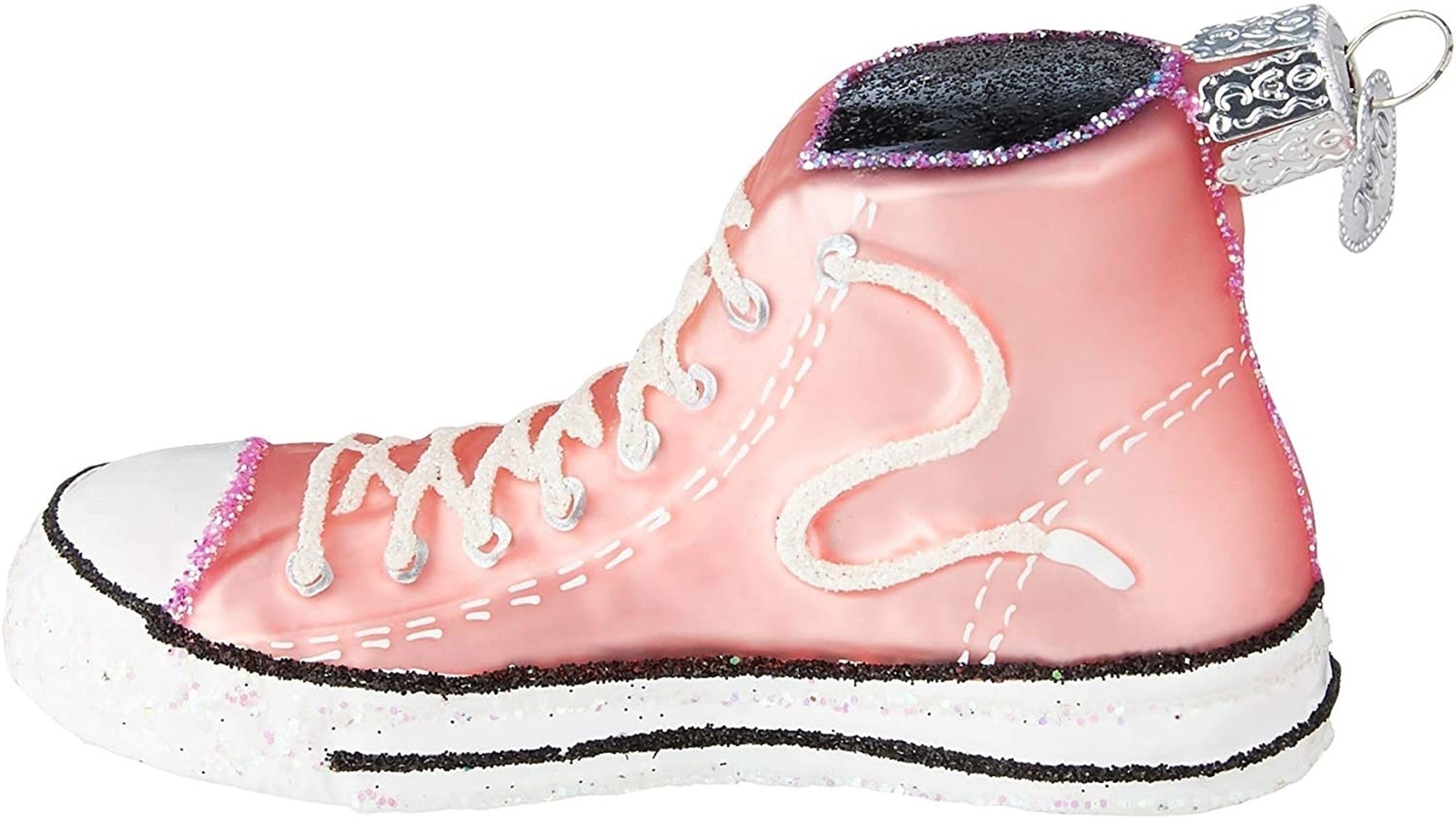 Old World Christmas Glass Blown PINK HIGH-TOP SNEAKER Ornament