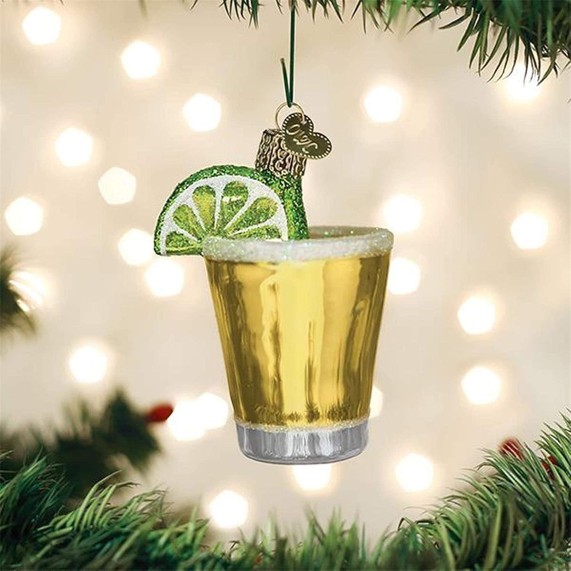 Old World Christmas Blown Glass Christmas Ornament, Tequila Shot