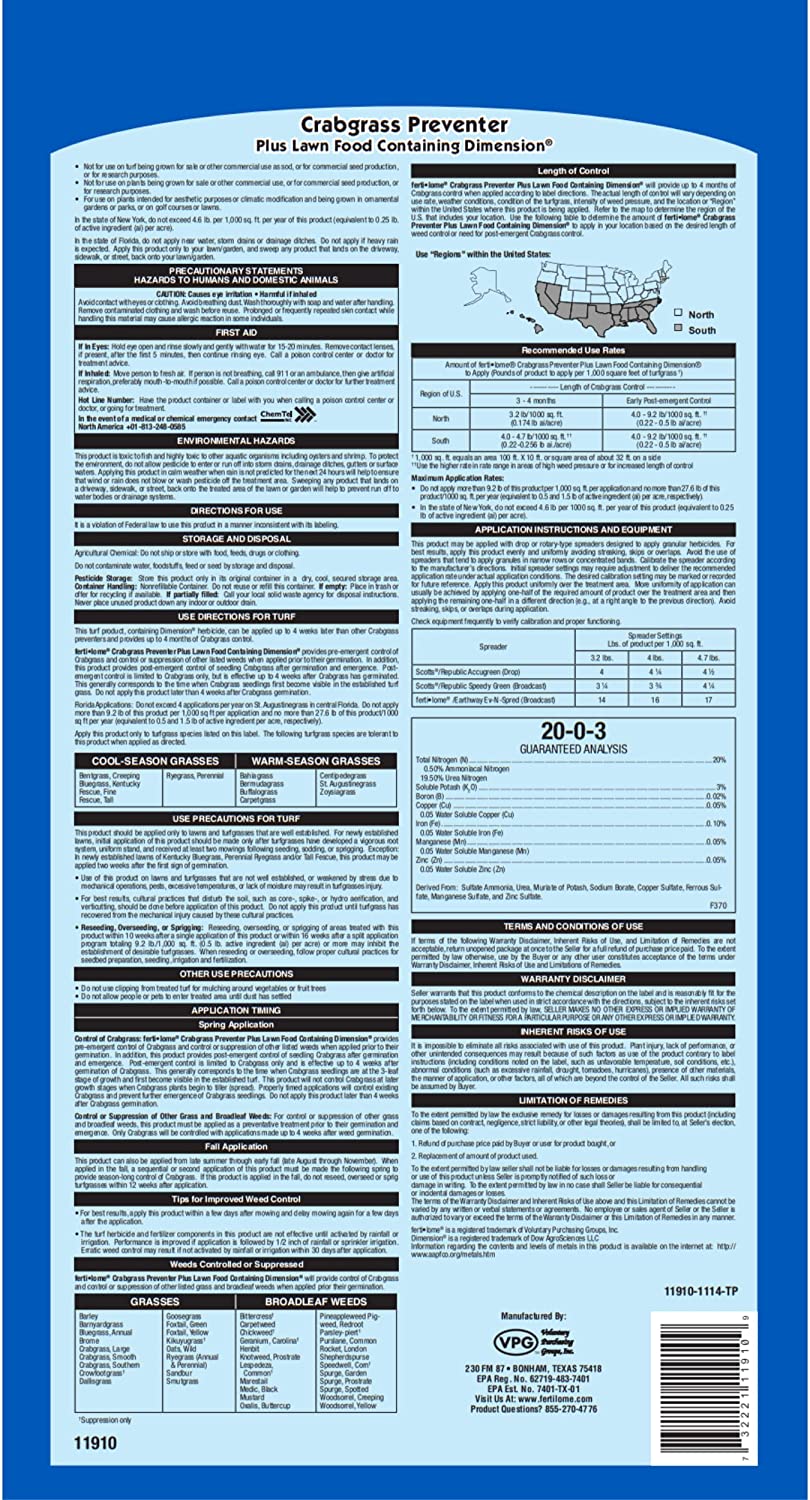 Voluntary Purchasing Group 11910 Crabgrass Preventer, 32 lb