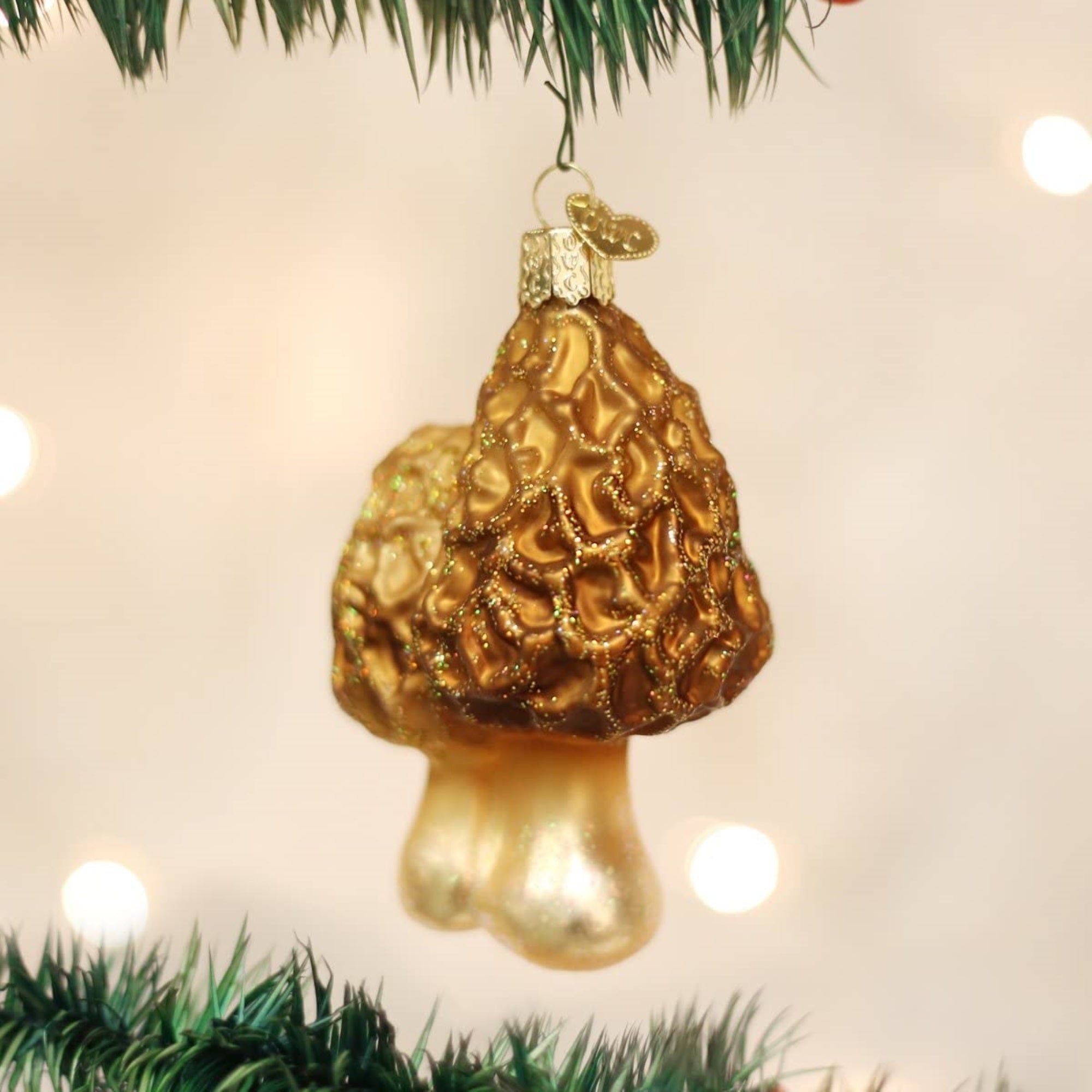 Old World Christmas Morel Mushrooms Glass Blown Ornament