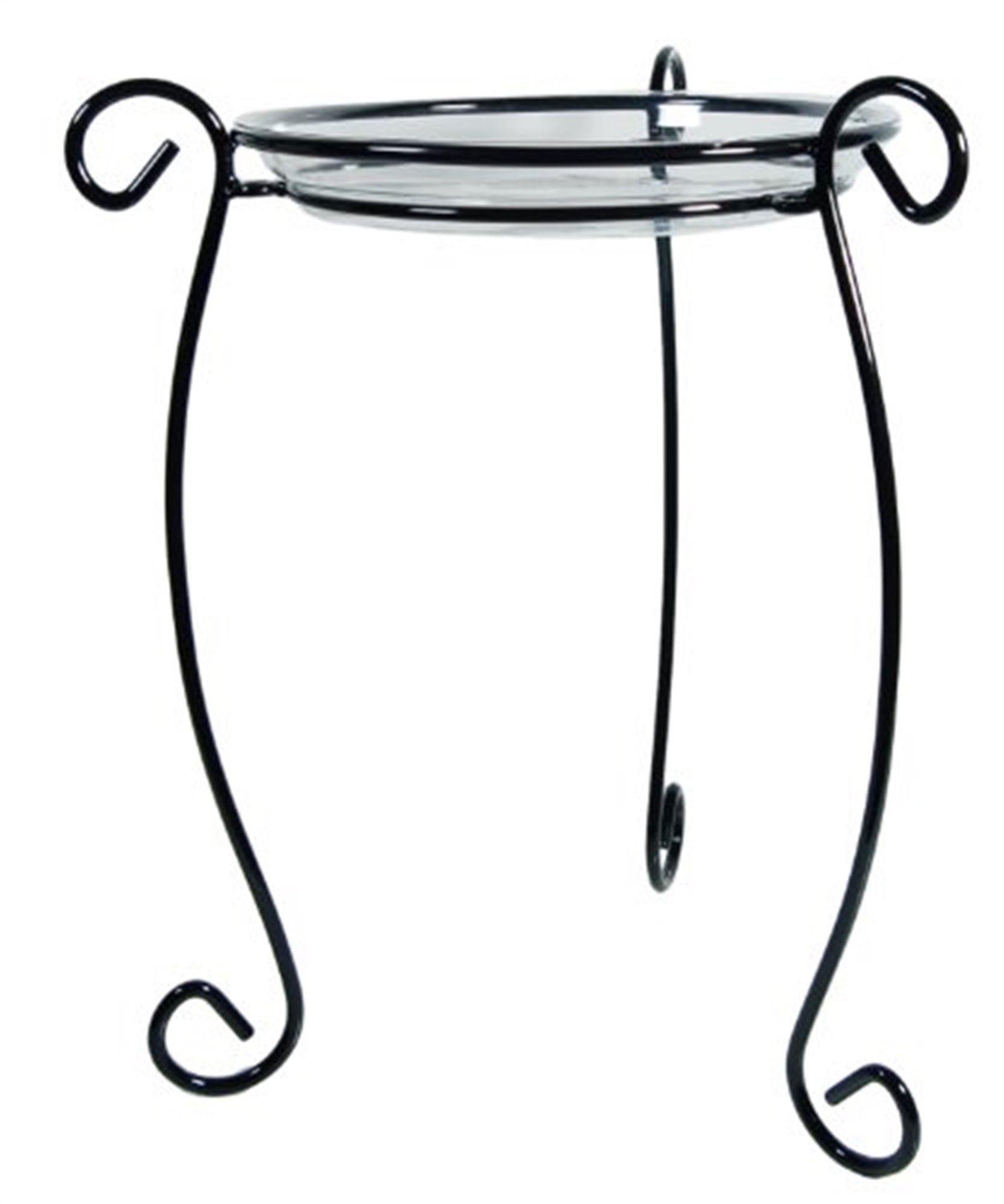 Plastec Simply Perfect Metal Plant Stand, Black 18" H