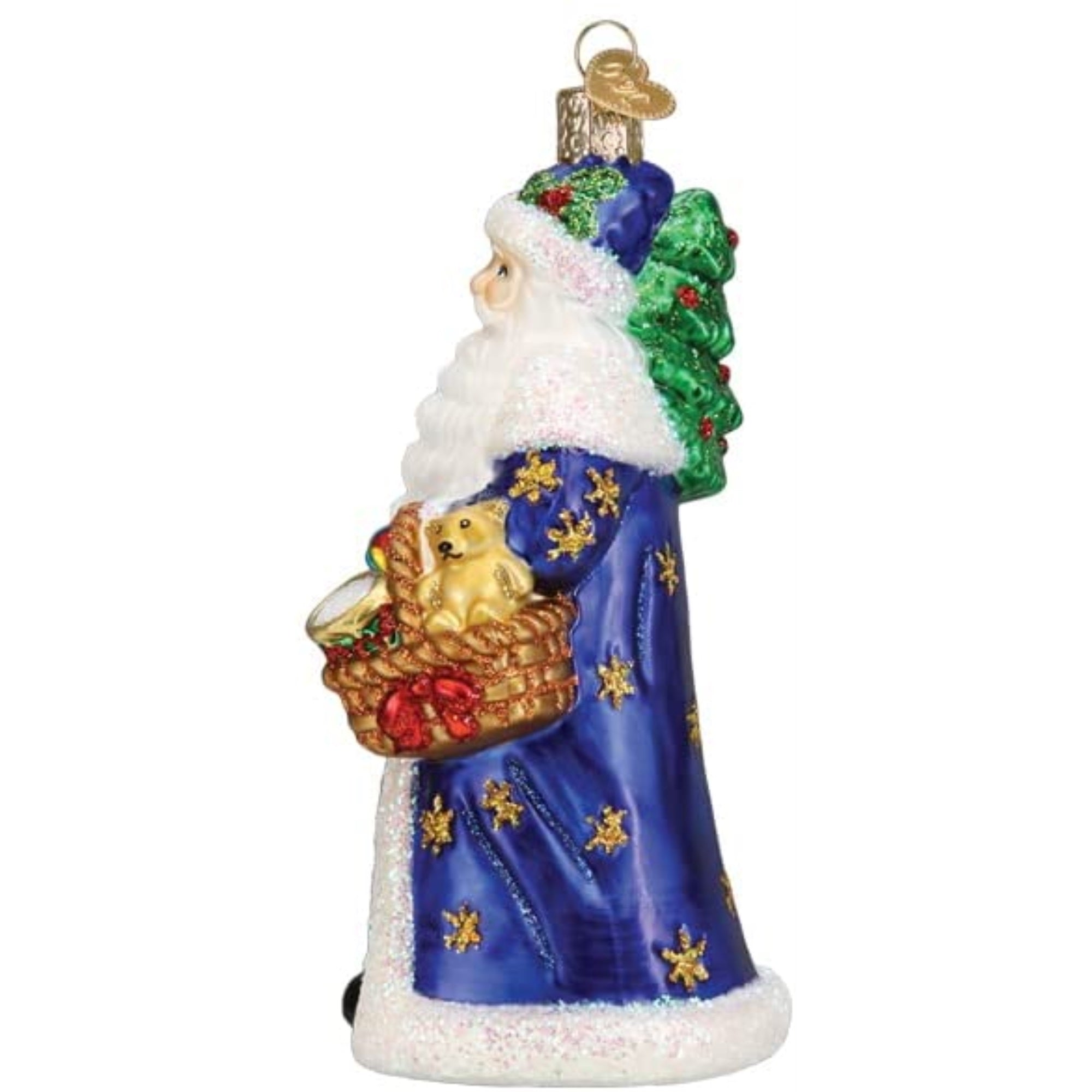 Old World Christmas Glass Blown Tree Ornament, Regal Father Christmas