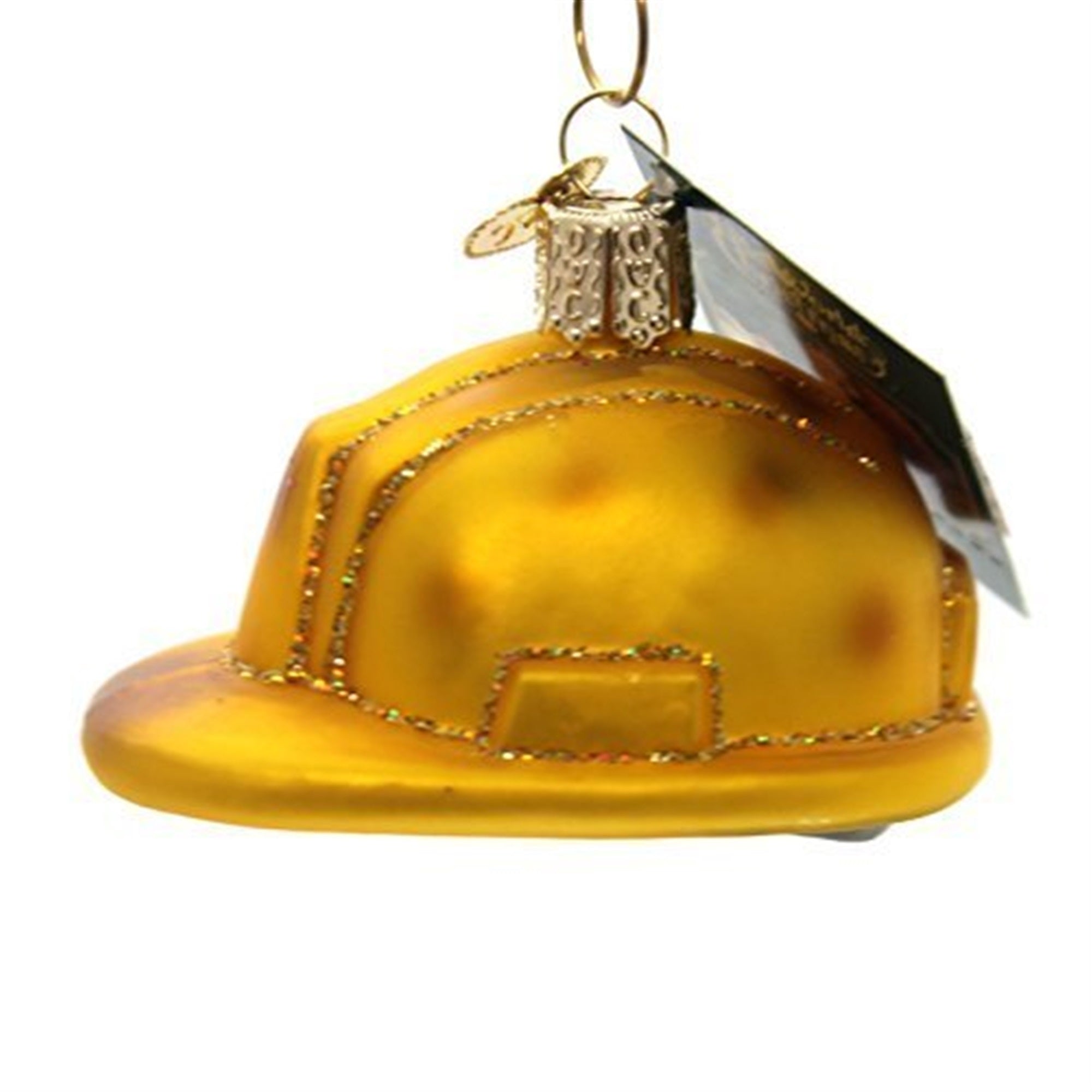 Old World Christmas Blown Glass Christmas Ornament, Construction Helmet