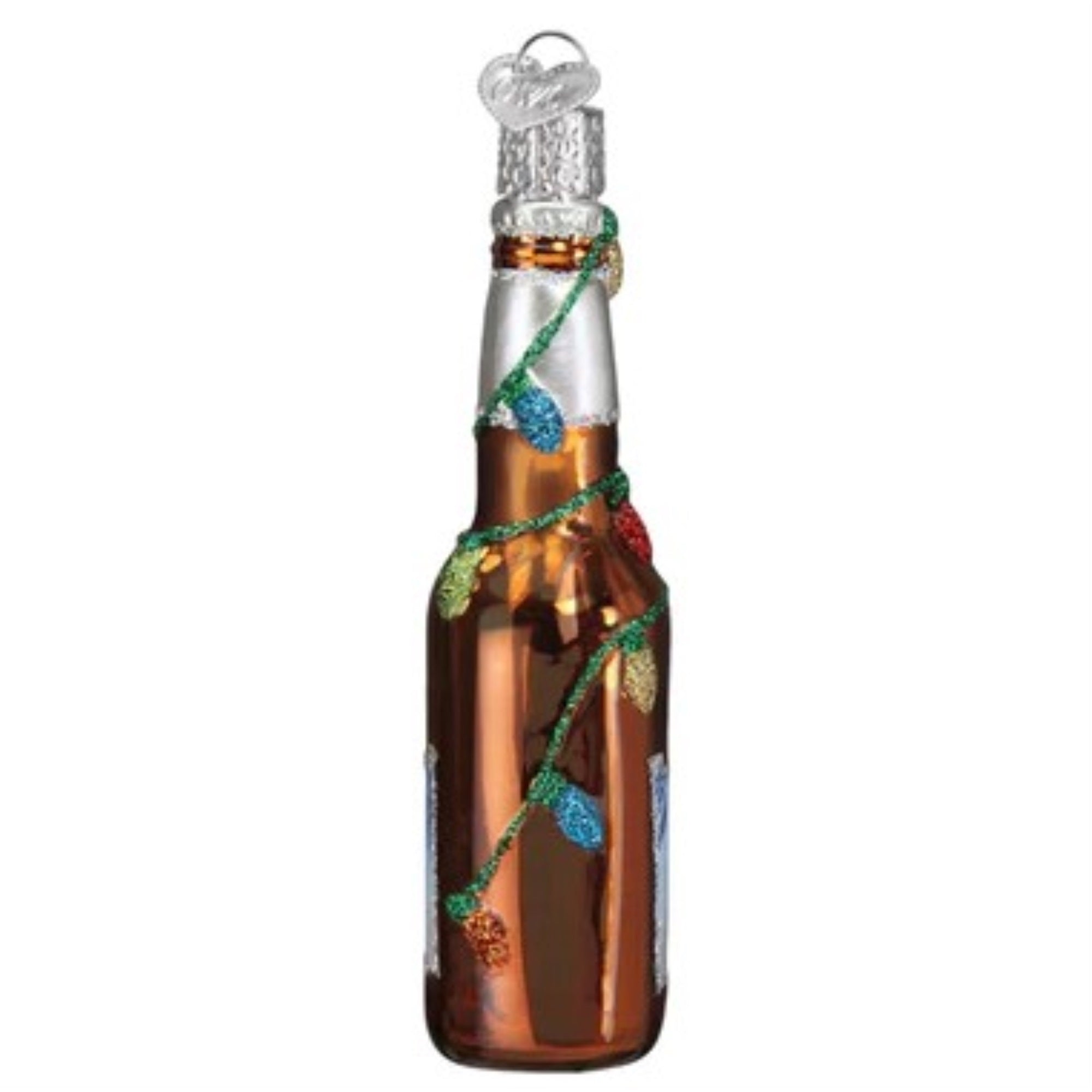 Old World Christmas Blown Glass Christmas Ornaments, Holiday Coors Light Bottle